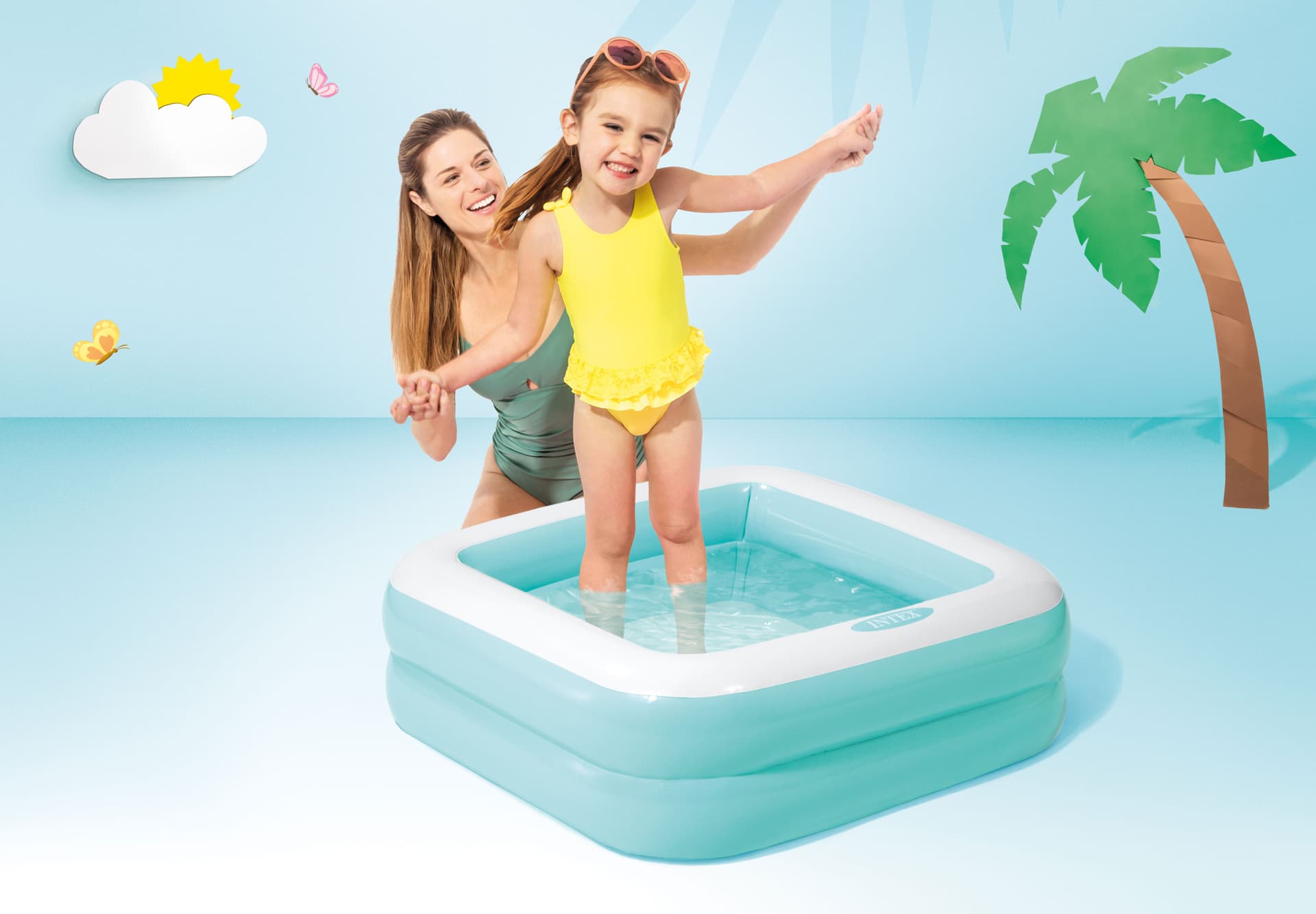 

Basen brodzik dla dzieci pompowany 57100 Niebieski - INTEX