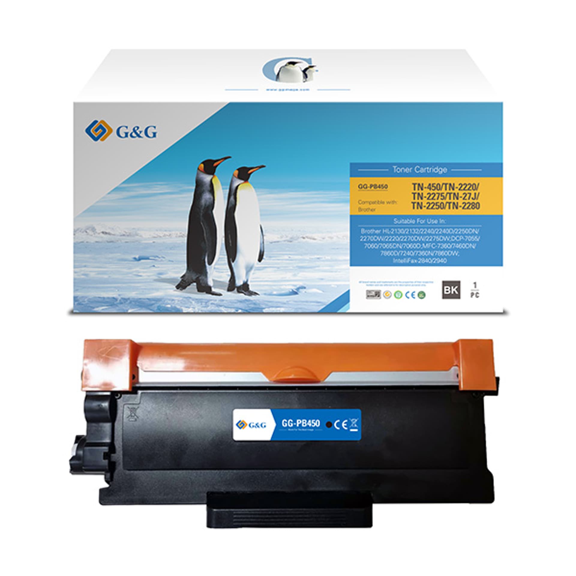 

G&G kompatybilny toner z TN2220, TN2010, black, 2600s, NT-PB450(TN2220/TN2010), dla Brother HL-2240D, 2250DN, N