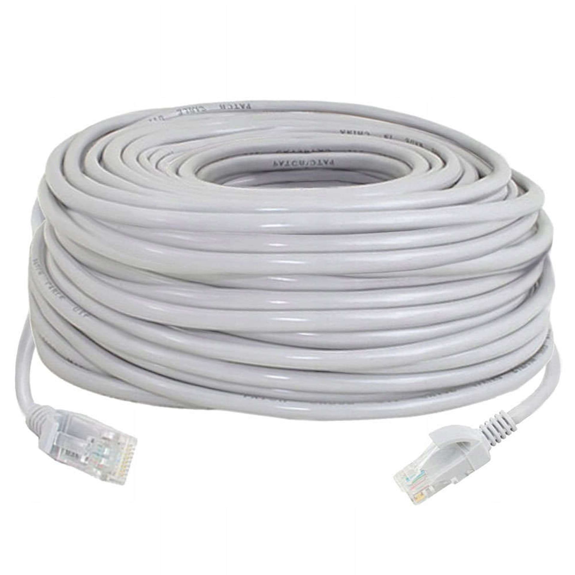 

Kabel przewód sieciowy szybki Skrętka Gold LAN UTP 5E RJ-45 30m internetowy biały
