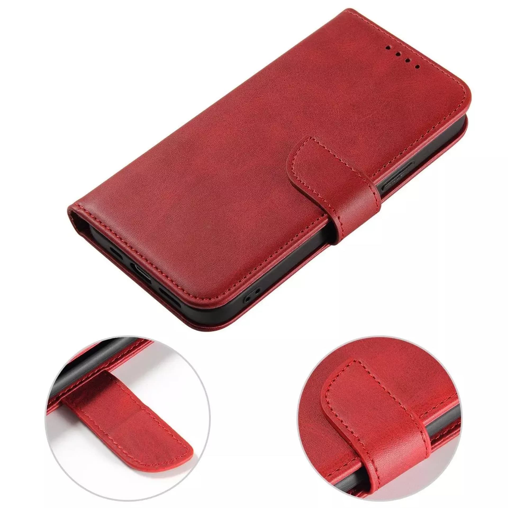 

Magnet Case elegancki futerał etui pokrowiec z klapką i funkcją podstawki iPhone 14 Plus czerwony