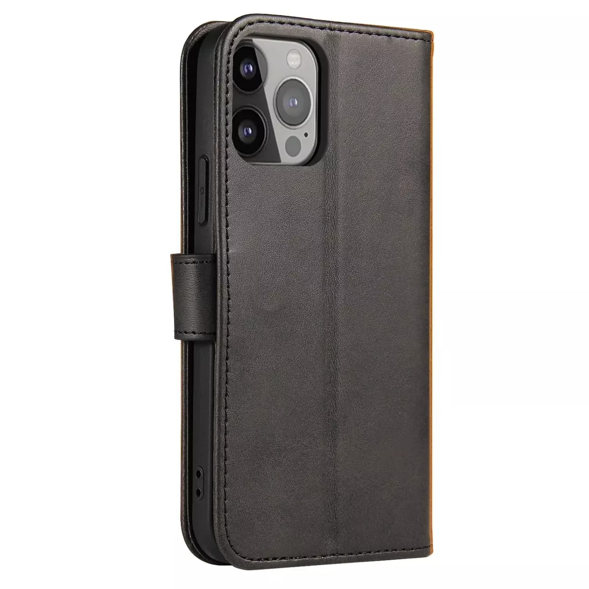 

Etui na telefon Magnet Case do iPhone 13 Pro Max elegancki futerał etui pokrowiec z klapką i funkcją podstawki czarny