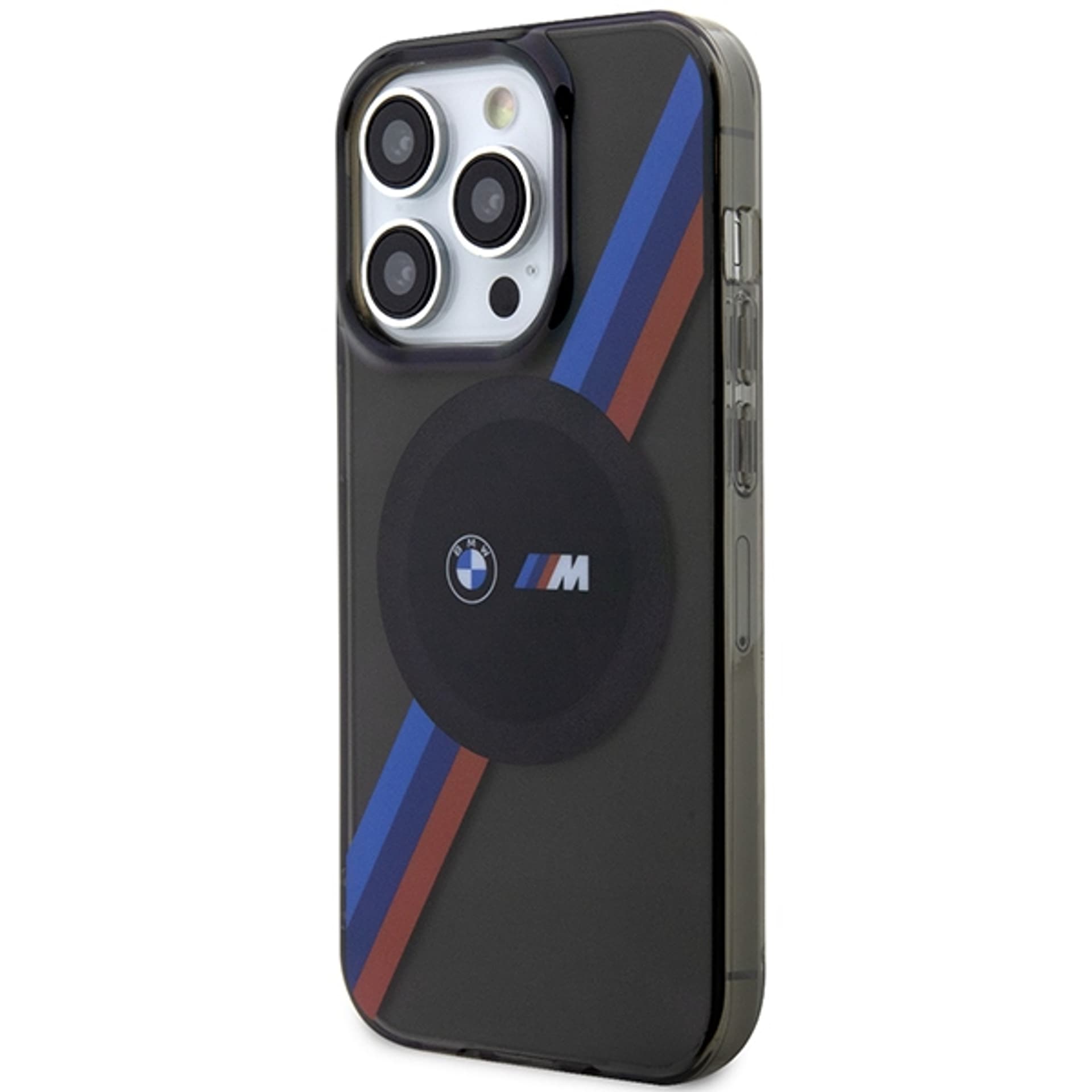 

Etui BMW BMHMP14LHDTK iPhone 14 Pro 6.1" szary/grey Tricolor Stripes MagSafe