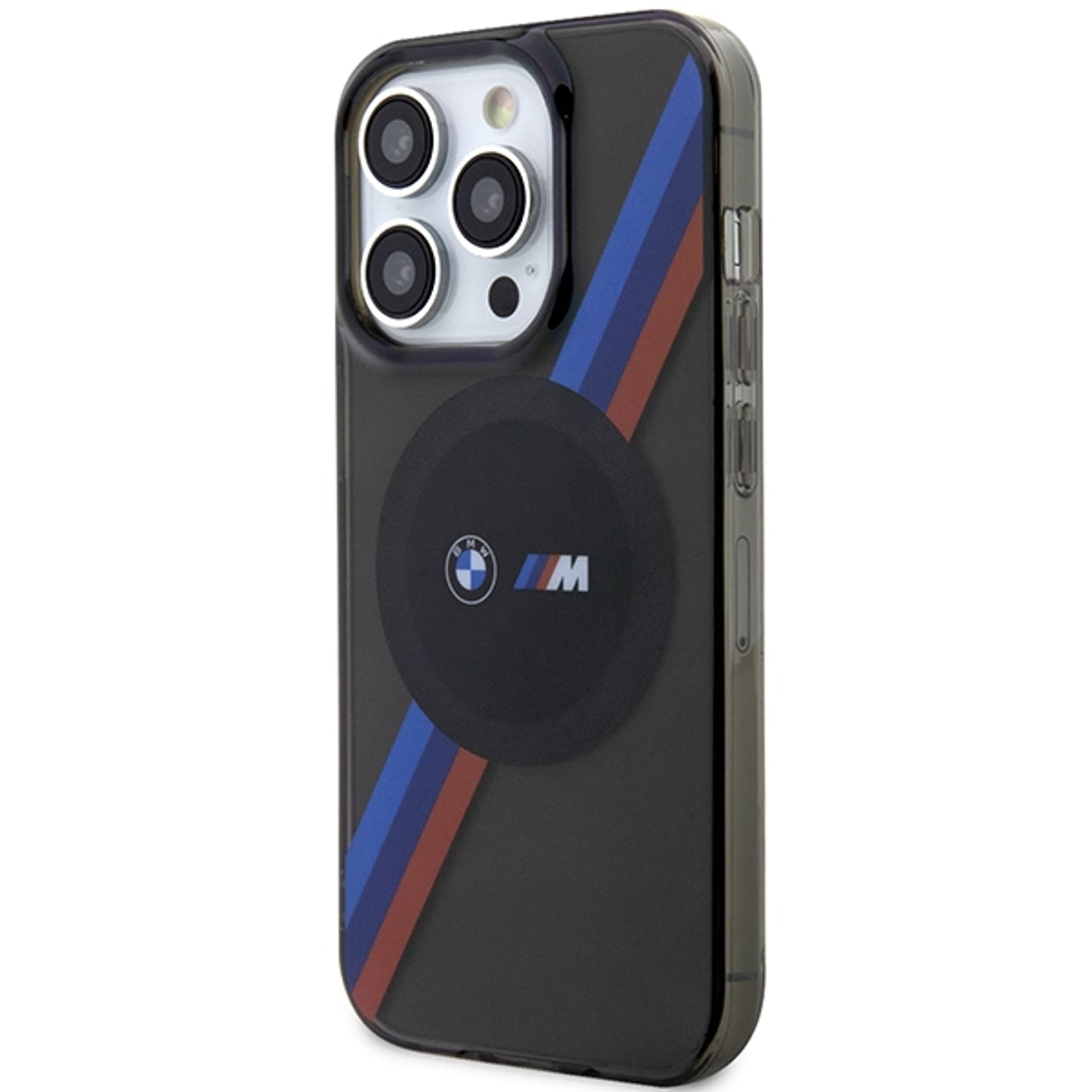 

Etui BMW BMHMP14XHDTK iPhone 14 Pro Max 6,7" szary/grey hardcase Tricolor Stripes MagSafe