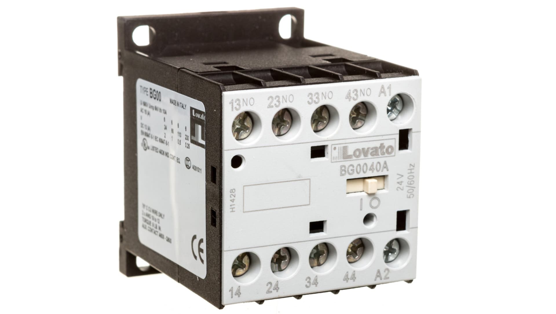 

Stycznik pomocniczy 10A AC1 zestyki 4Z, cewka 24VAC 50/60Hz 11BG0040A024