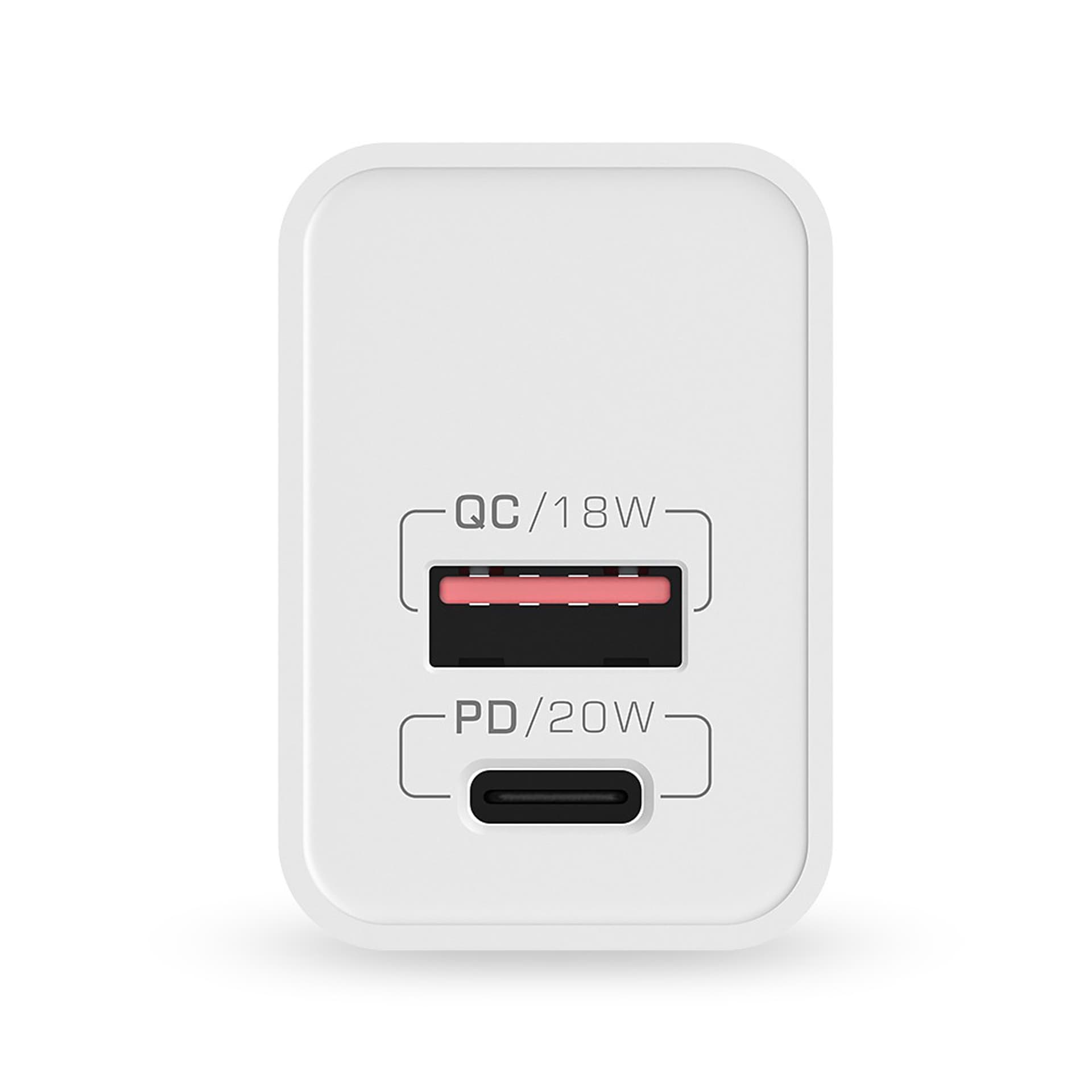 

Ładowarka sieciowa Blitzwolf BW-S20, USB, USB-C, 20W (biała)