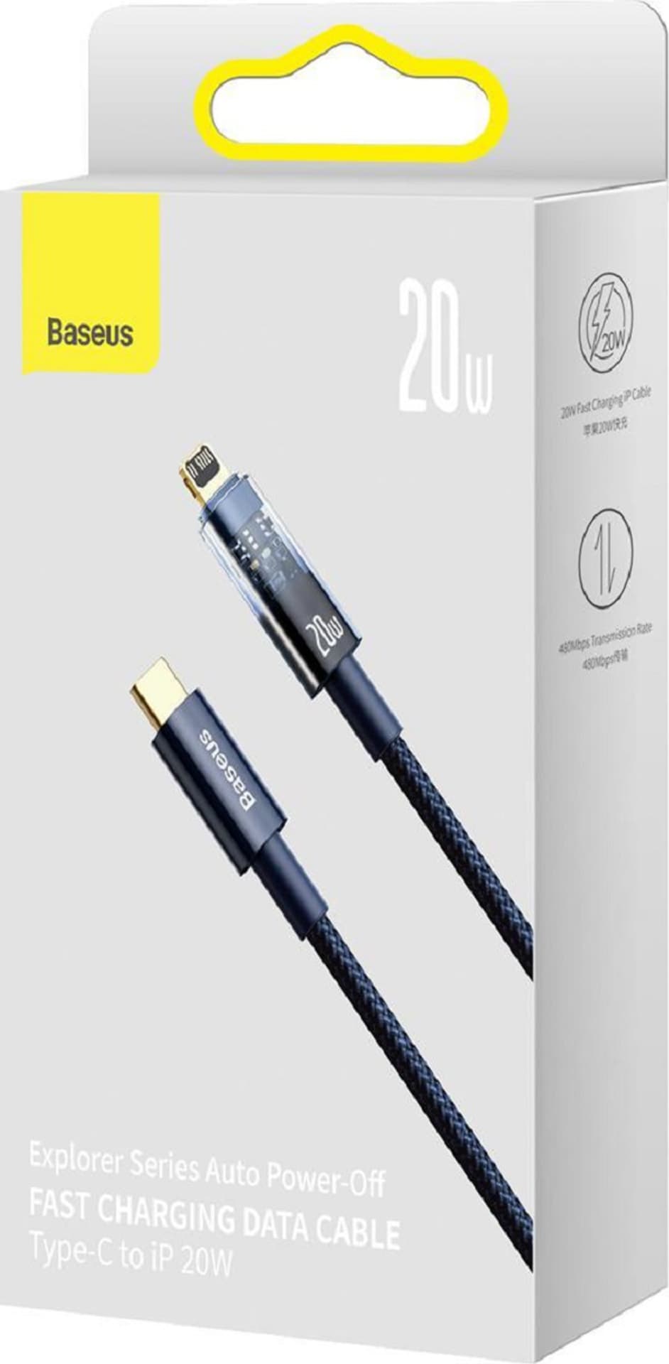 

Kabel USB BASEUS 1x Lightning (wtyk) 1
