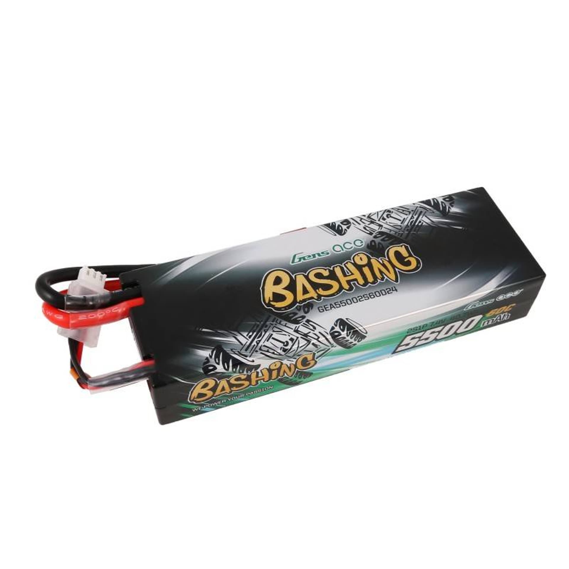 

Akumulator Gens ace 5500mAh 7.4V 2S1P 60C car Lipo Pack Hardcase 24# with T Plug