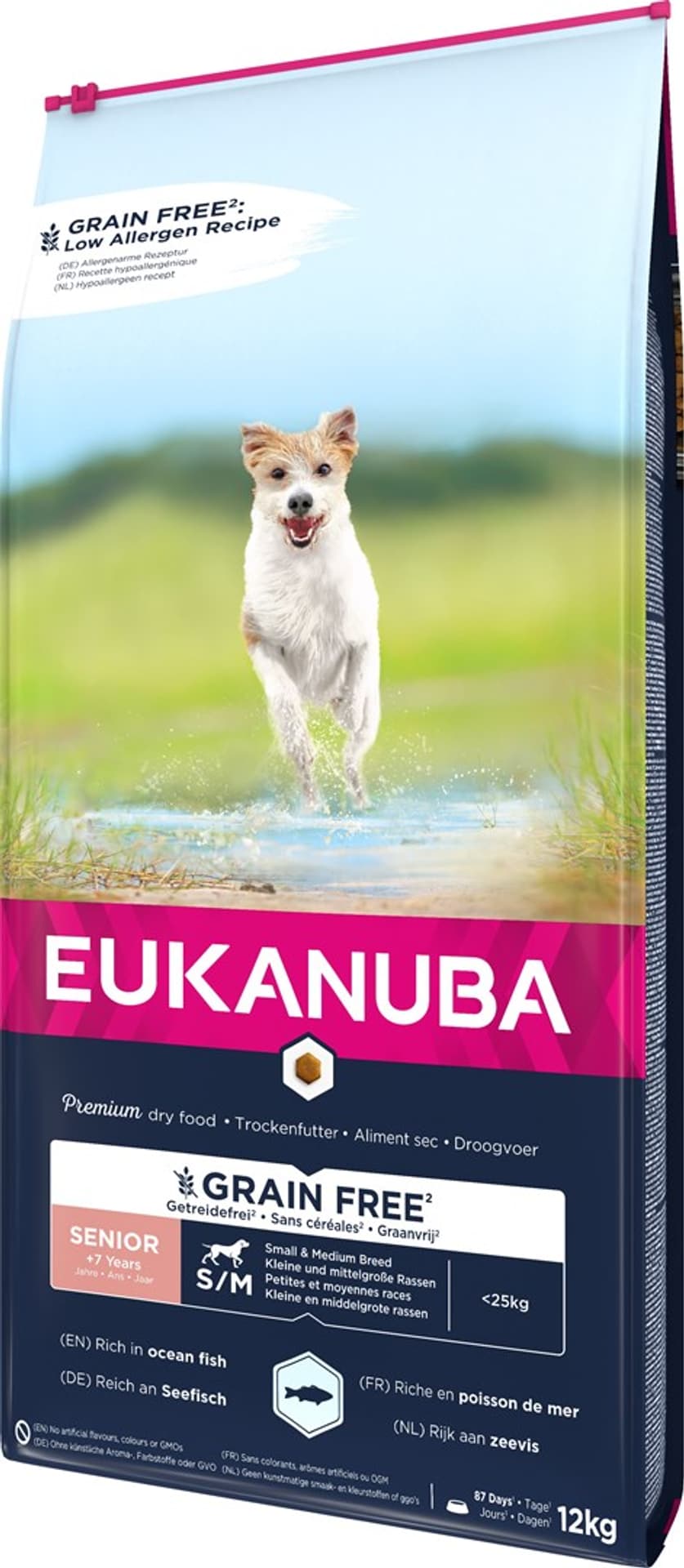 

EUKANUBA Senior small/medium Grain Free ryba oceaniczna pies 12KG