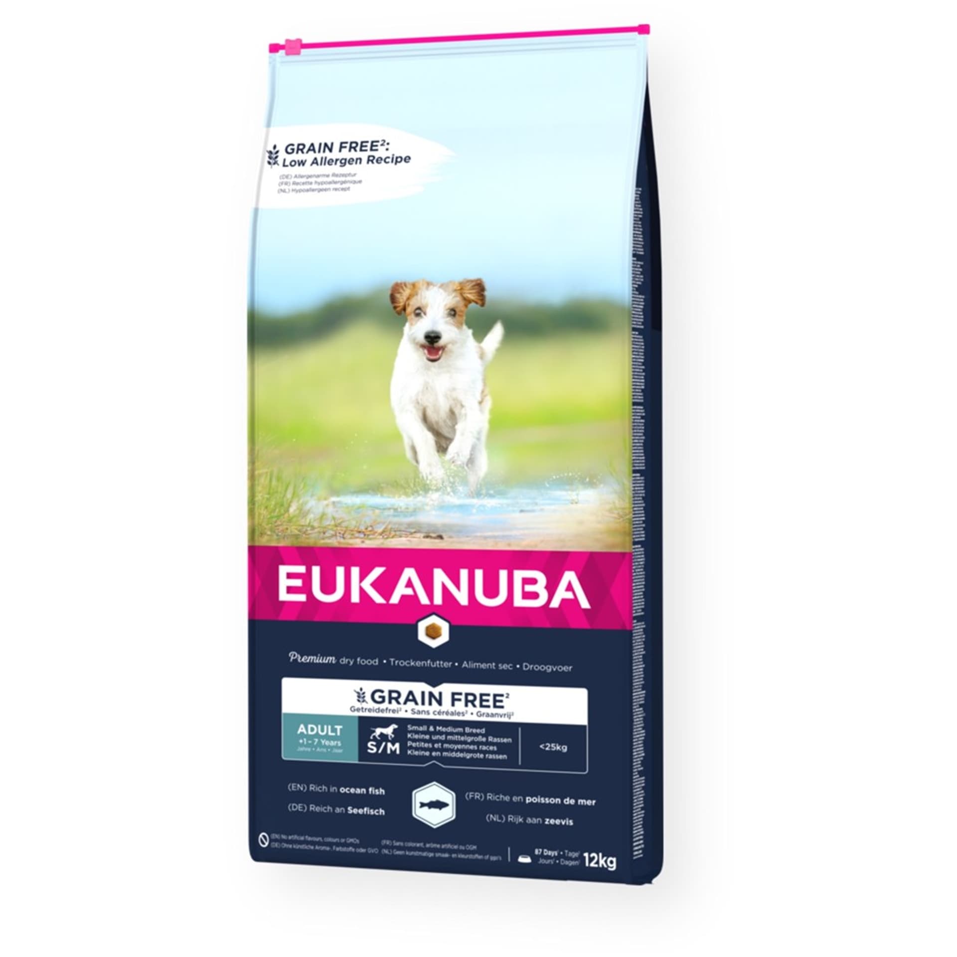 

EUKANUBA Adult small/medium Grain Free ryba oceaniczna pies 12Kg