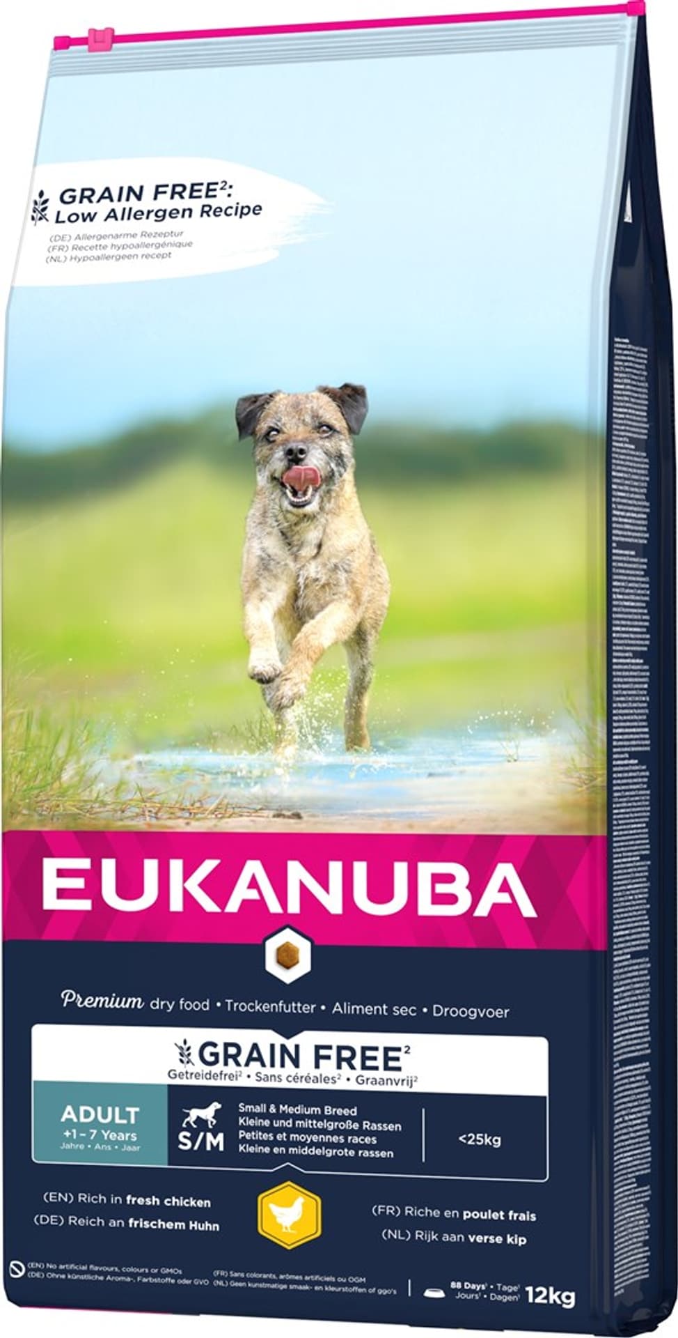 

EUKANUBA Adult small/medium Grain Free kurczak pies 12KG