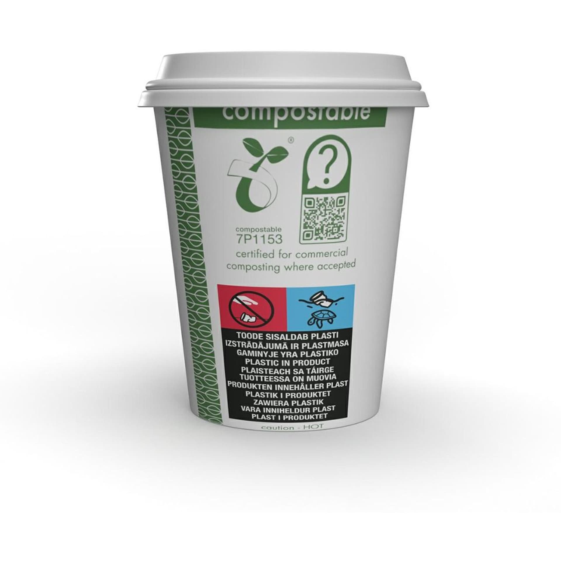 

Kubki papierowe Green Leaf 250ml 50 szt. 8oz 100% biodegradowalne LV-8-GR VEGWARE