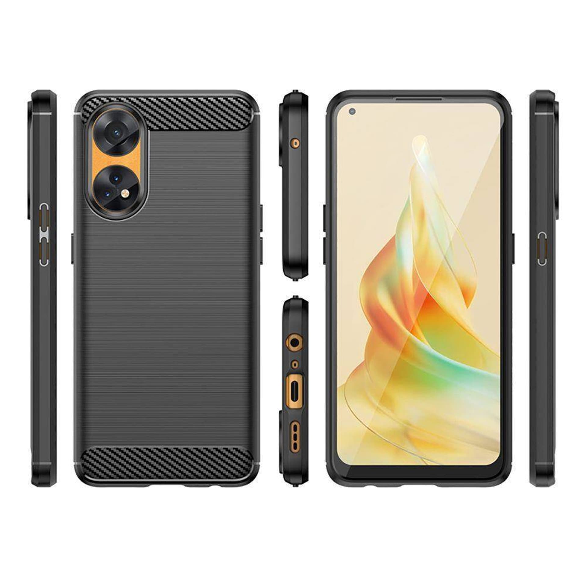 

Etui OPPO RENO 8T Tech-Protect TPU Carbon czarne