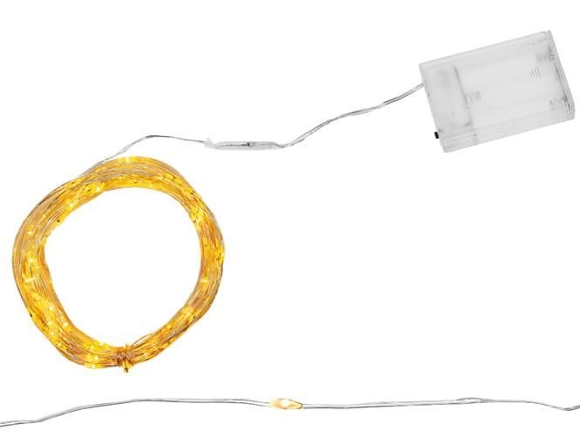 

Lampki 100 LED drucik - ciepły biały - na baterie
