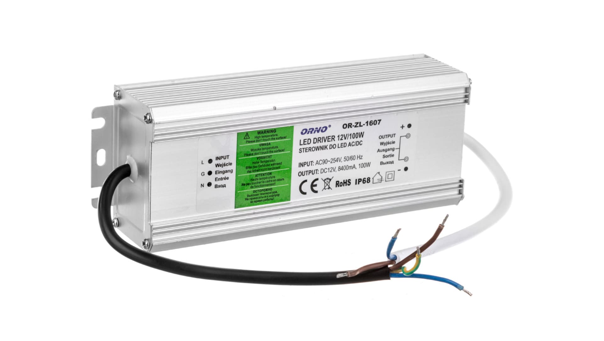 

Zasilacz do LED 12VDC 100W, IP67