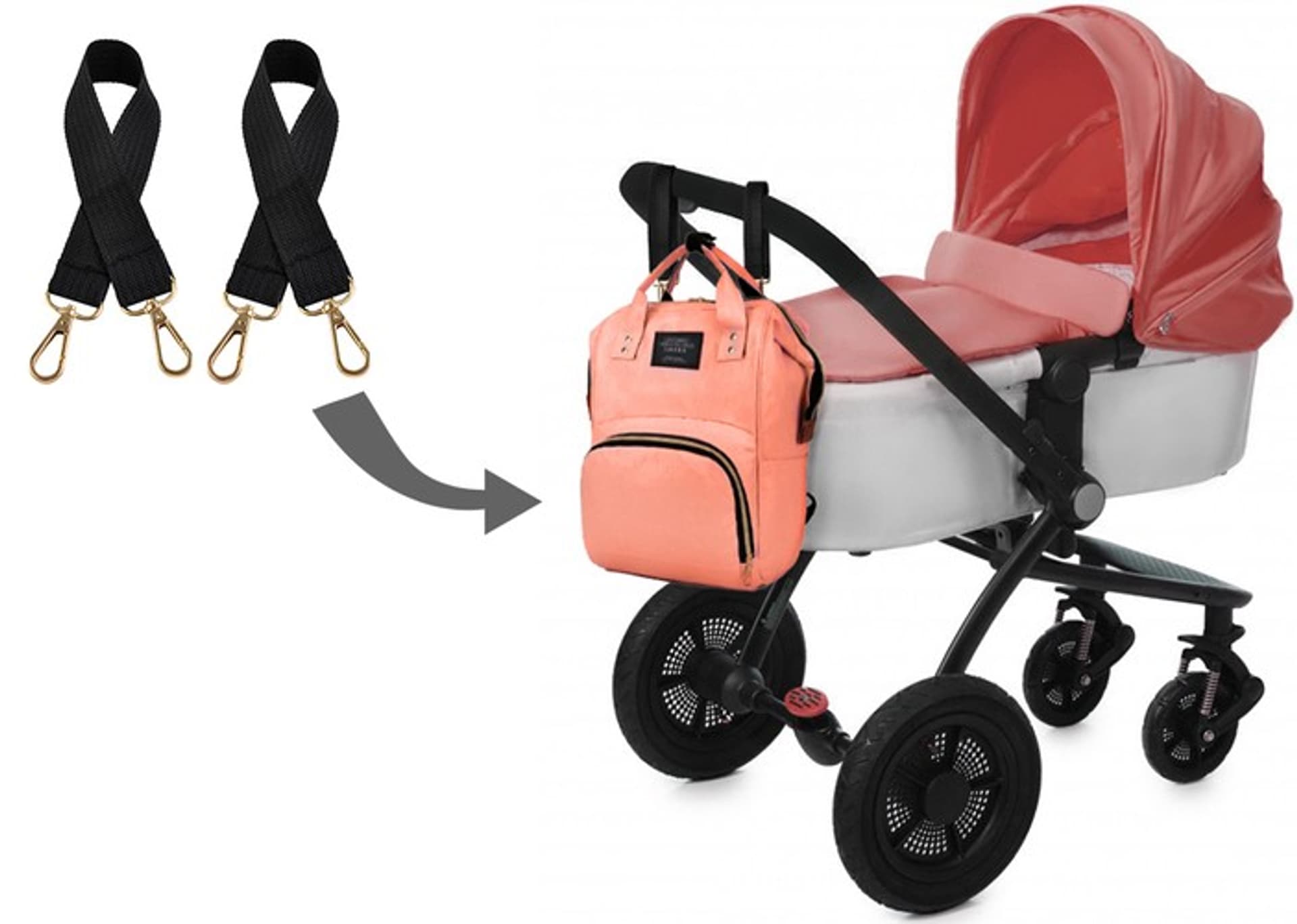 

Torba do wózka - różowa