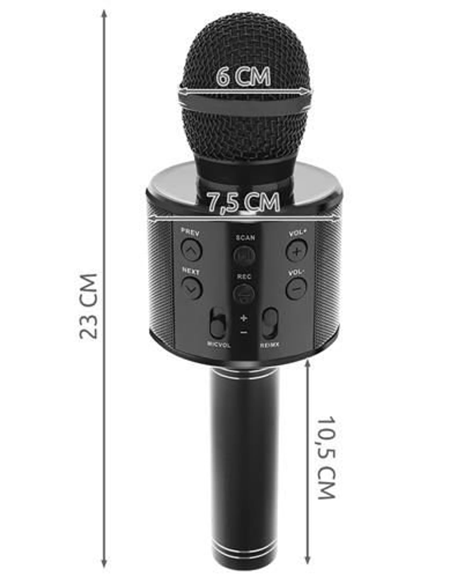 

Mikrofon karaoke z głośnikiem czarny