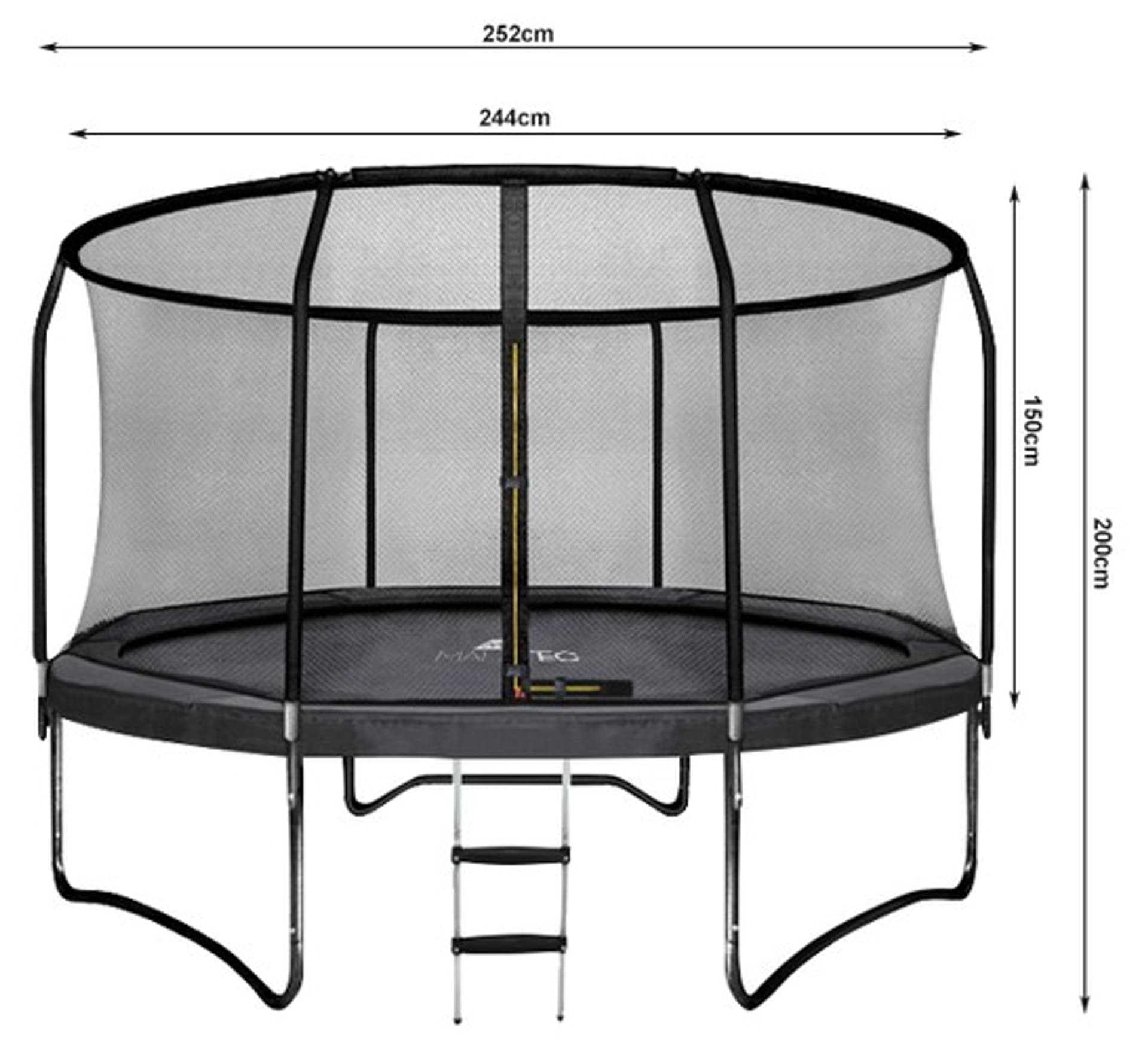 

Trampolina ogrodowa 244cm HQ- wew. siatka