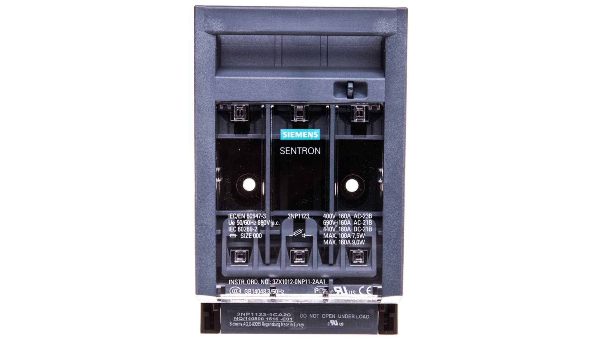 

Rozłącznik bezpiecznikowy 3P 160A NH000 3NP1123-1CA20