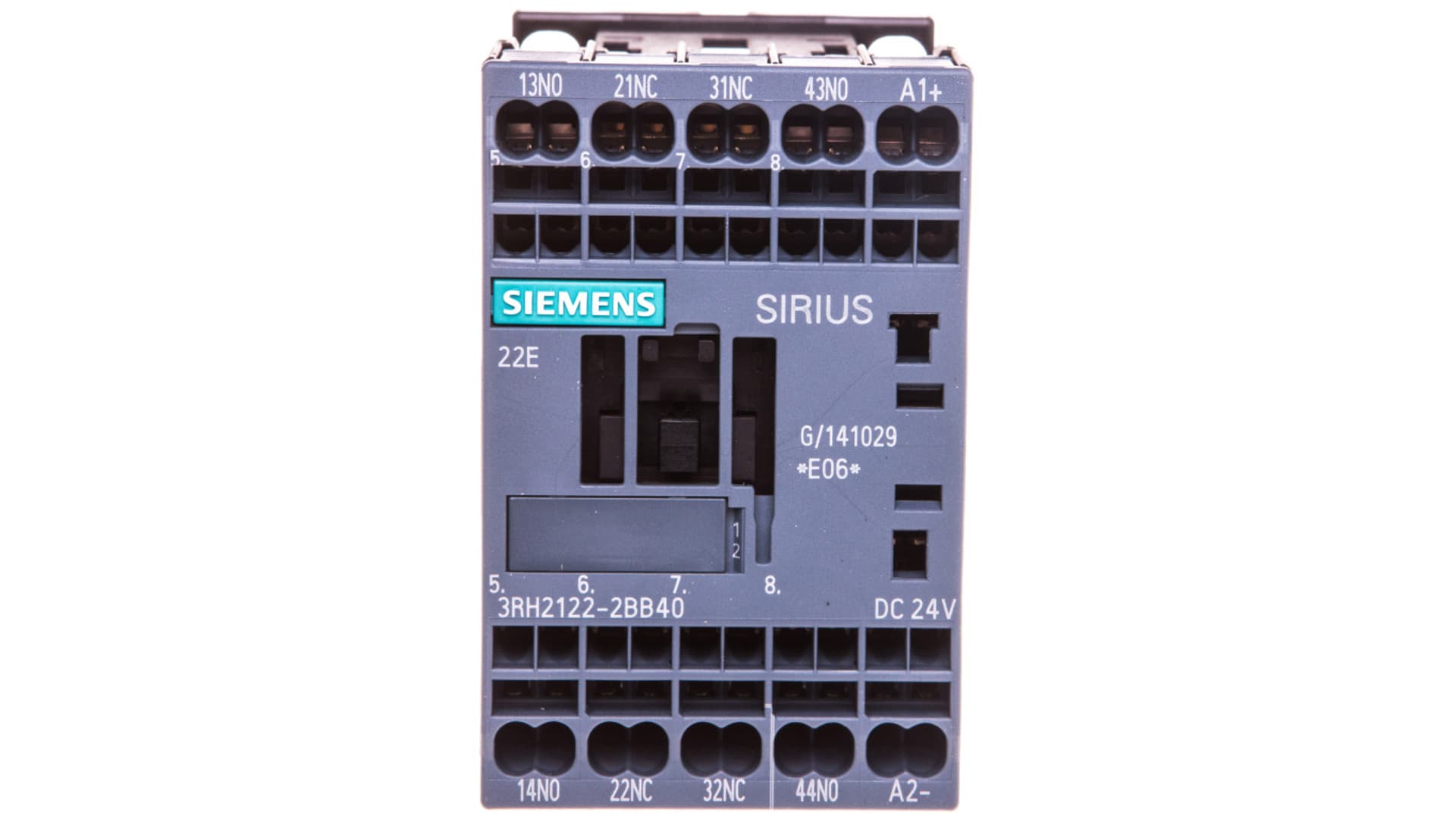

Przekaźnik pomocniczy 2NO 2NC cewka 24V DC S00 połączenie sprężynowe SIRIUS 3RH2122-2BB40