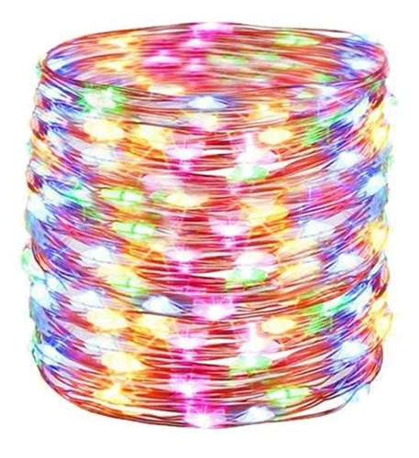 

Lampki 100 LED drucik - multicolor - na baterie