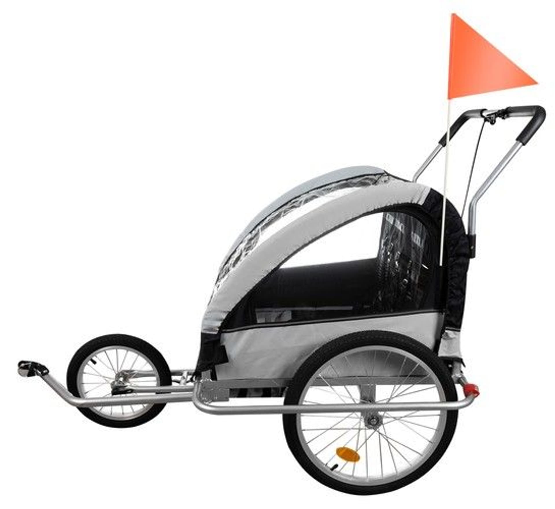 

Przyczepka rowerowa amortyzowana 3w1 LED
