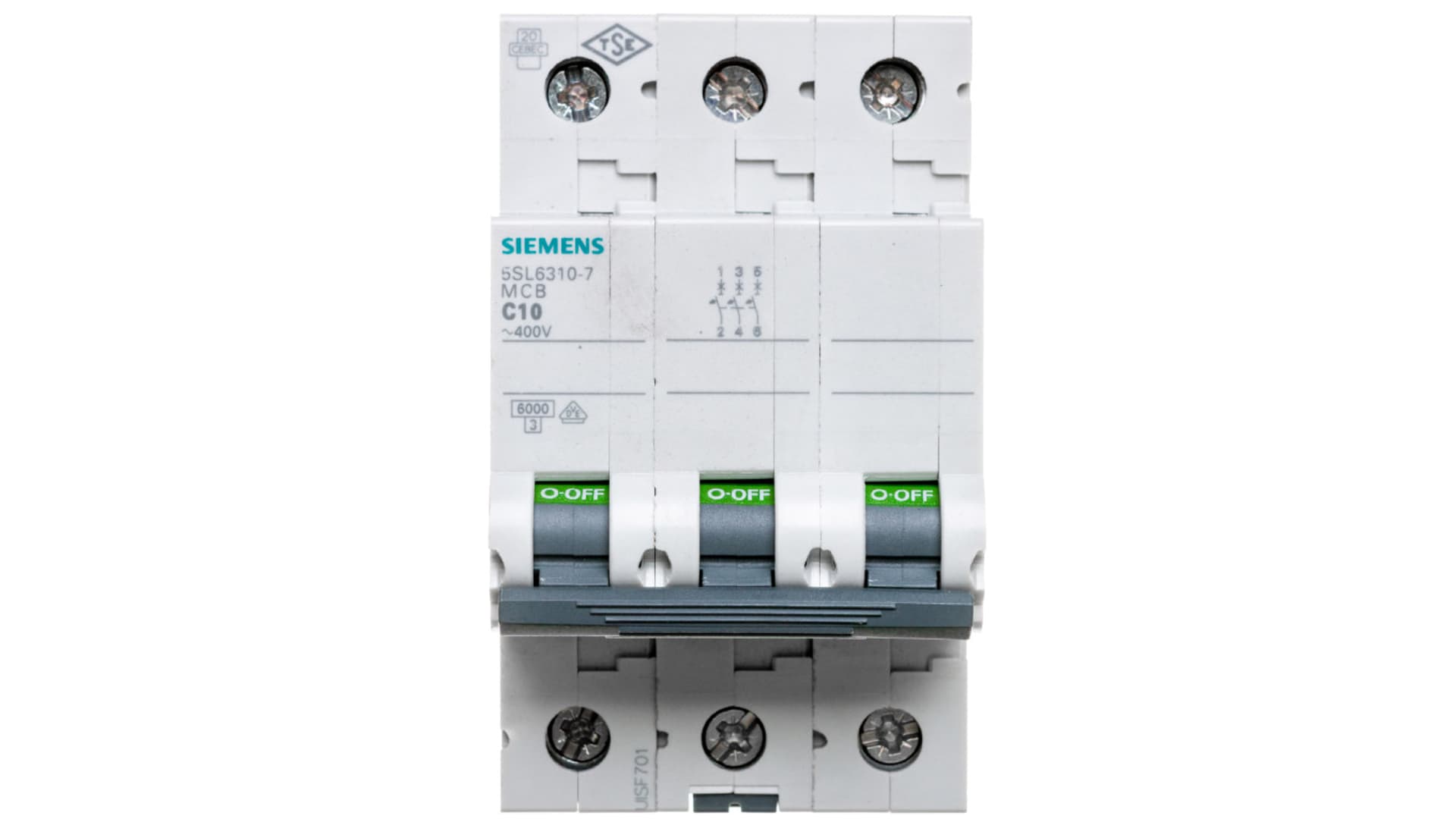 

Wyłącznik nadprądowy 3P C 10A 6kA AC 5SL6310-7