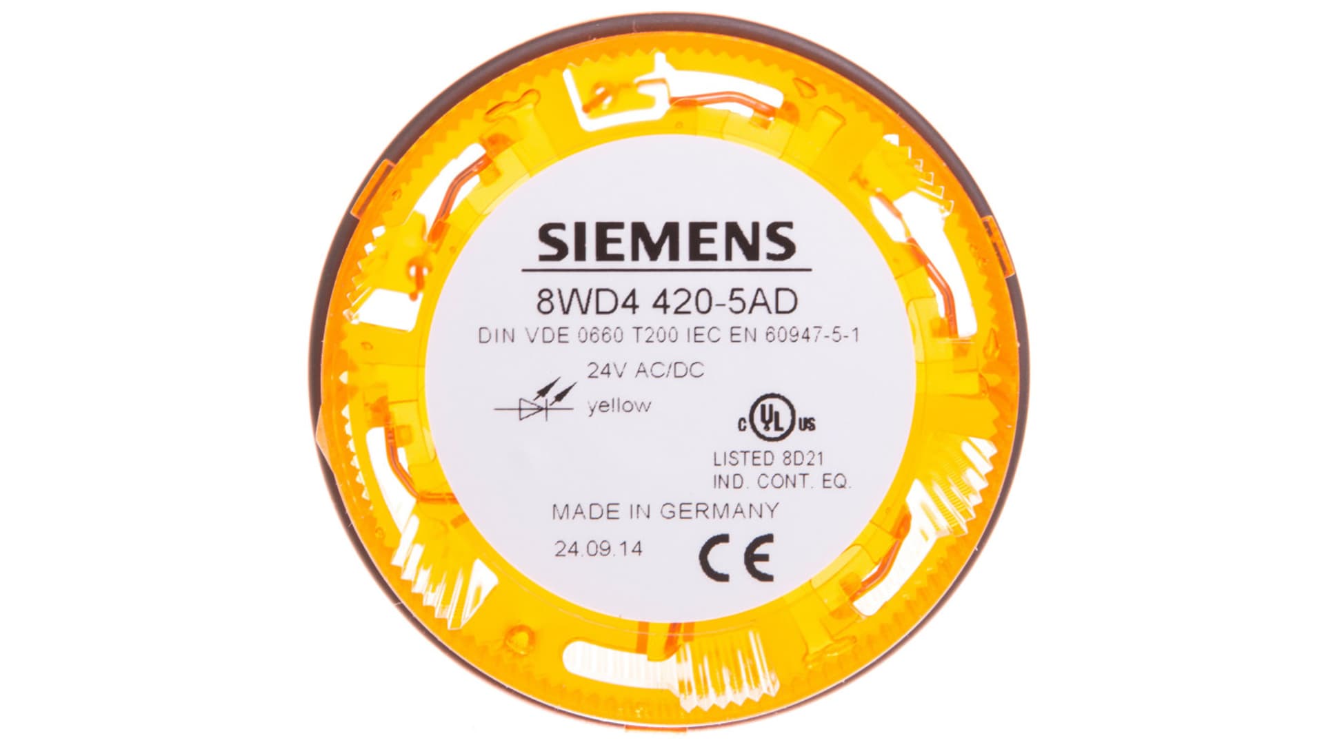 

Moduł świetlny żółty z diodą LED 24V AC/DC światło ciągłe 70mm 8WD4420-5AD