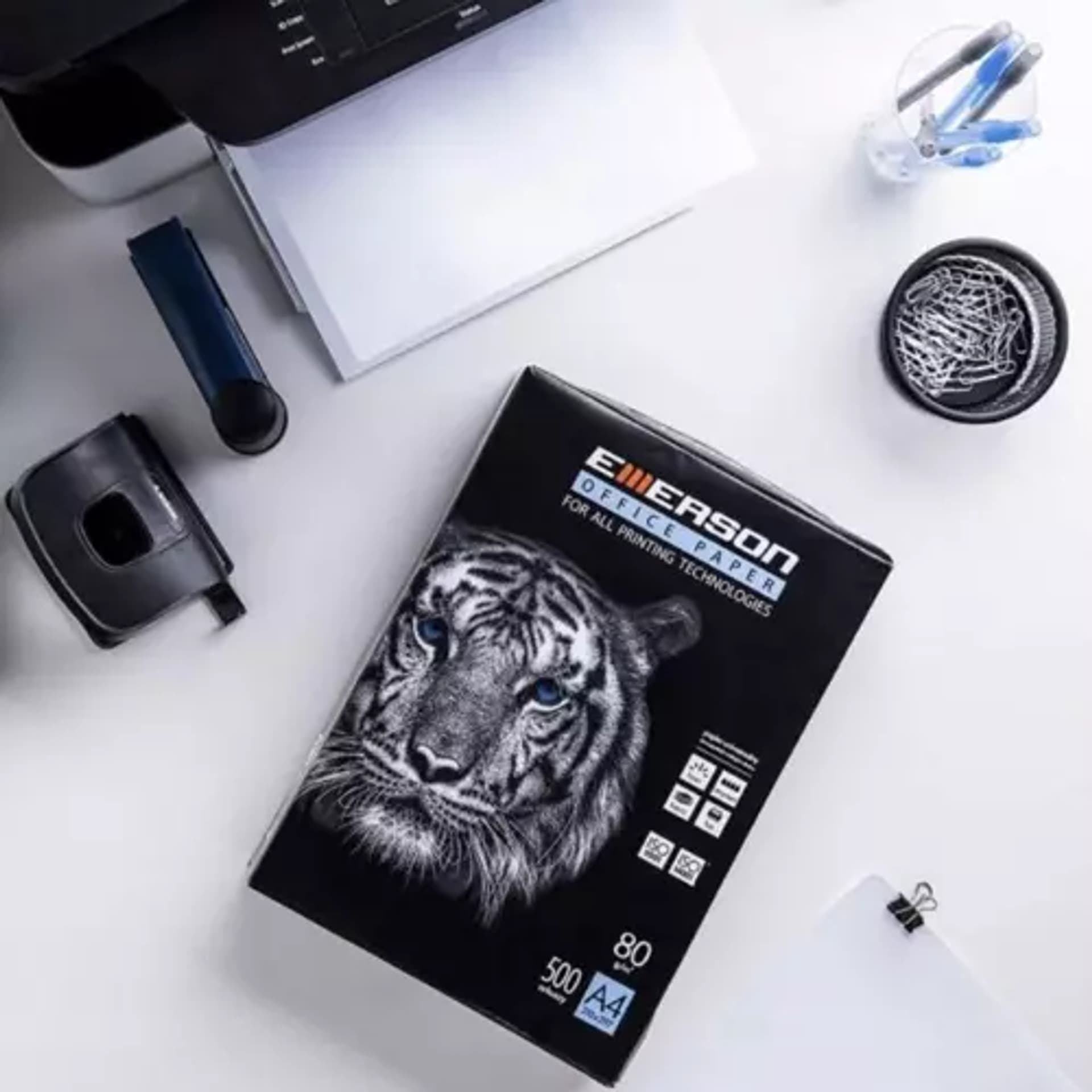 

Papier ksero A4 80g EMERSON TIGER (5ryz) klasa białości C