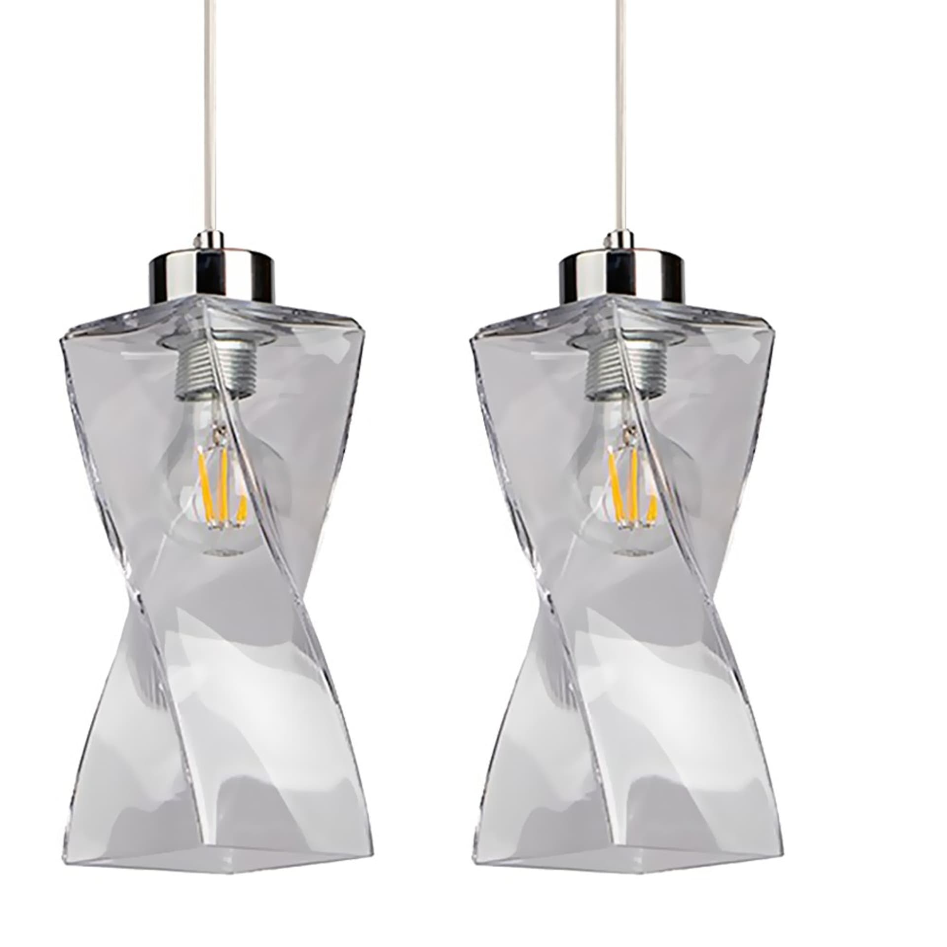 

Twist Lampa Wisząca 3xE27 Max.25W Chrom/Transparentny