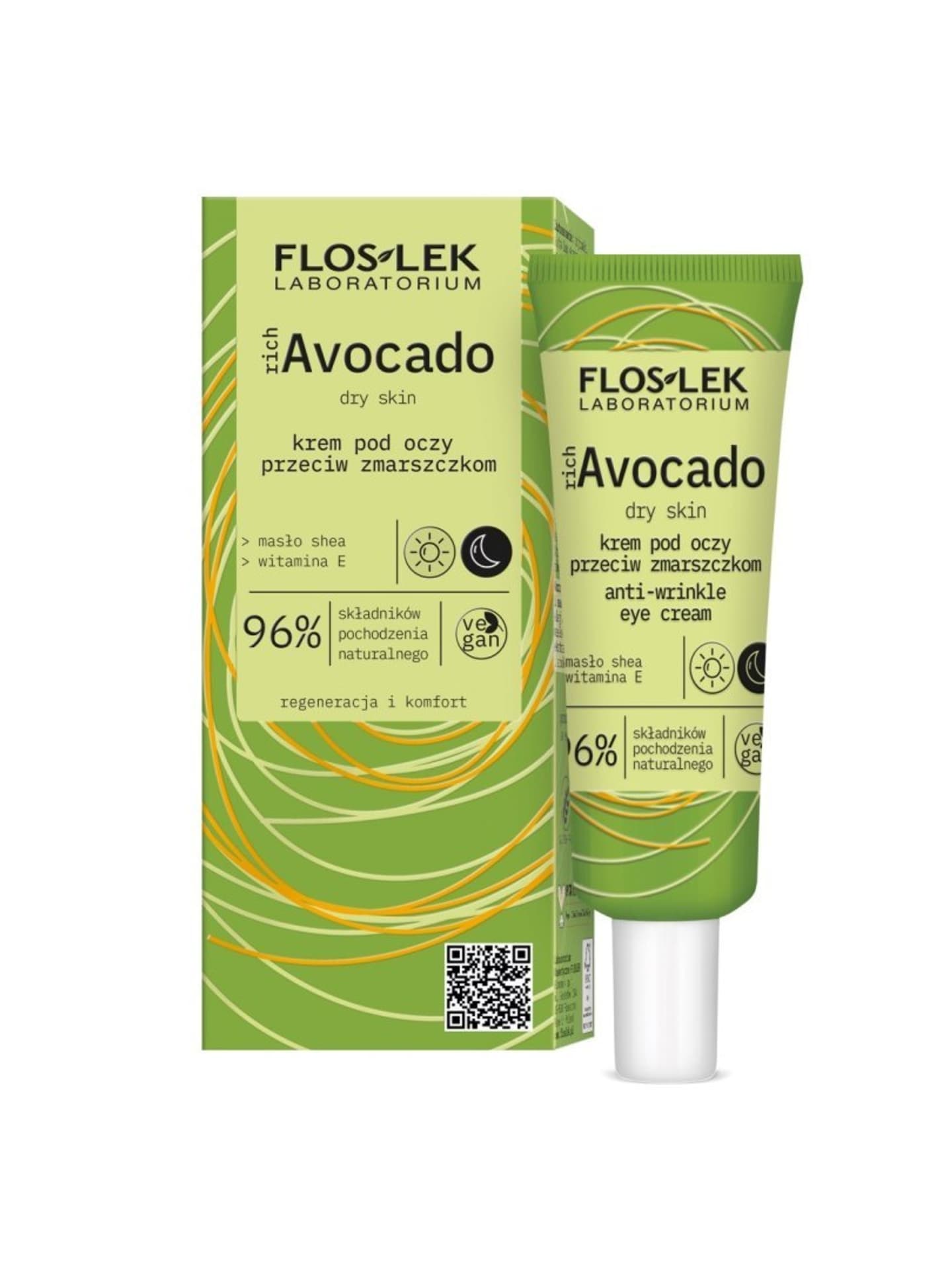 

FLOSLEK richAvocado Krem pod oczy przeciw zmarszczkom - skóra sucha 30ml