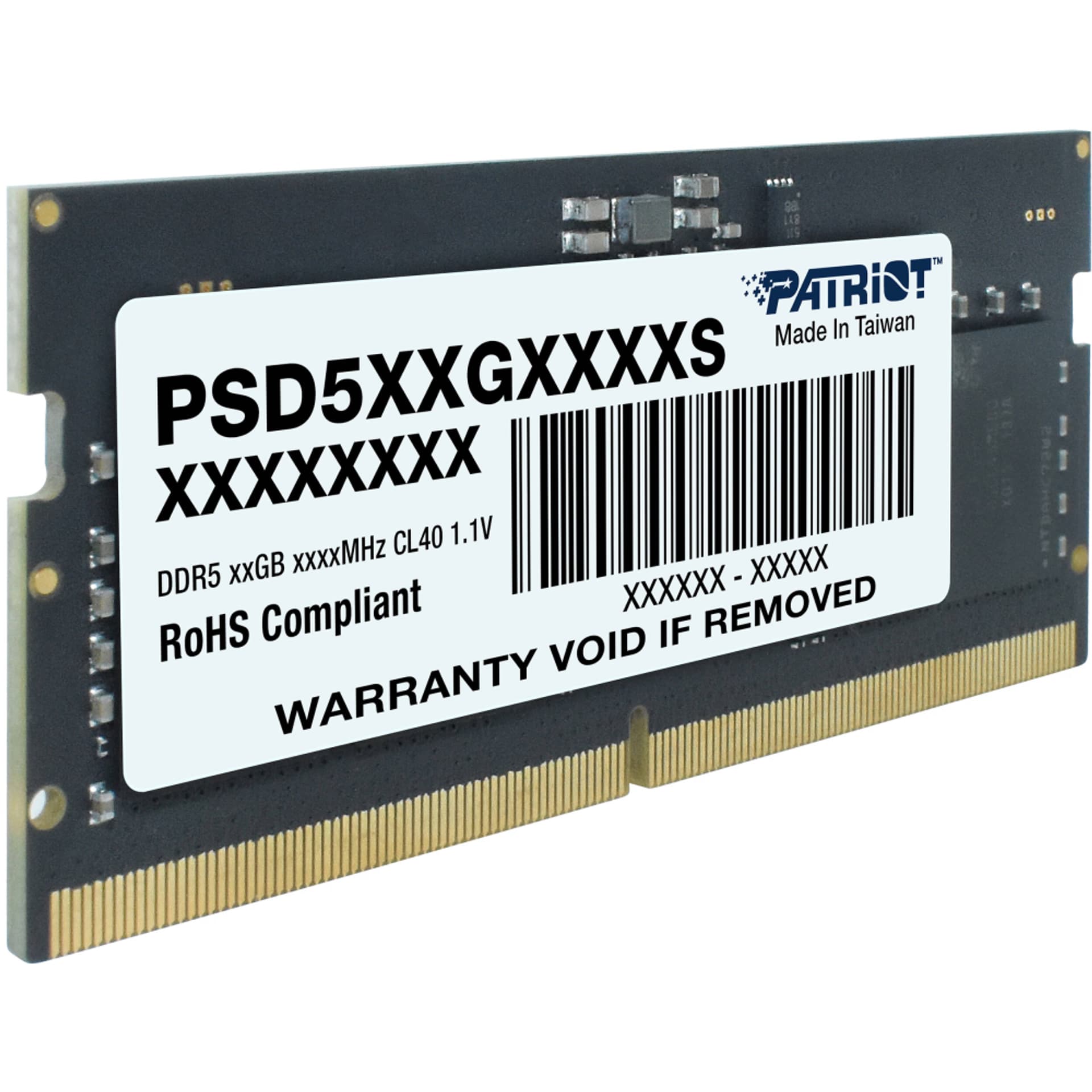 

PATRIOT SIGNATURE SO-DIMM DDR5 16GB 4800MHz 1 Rank