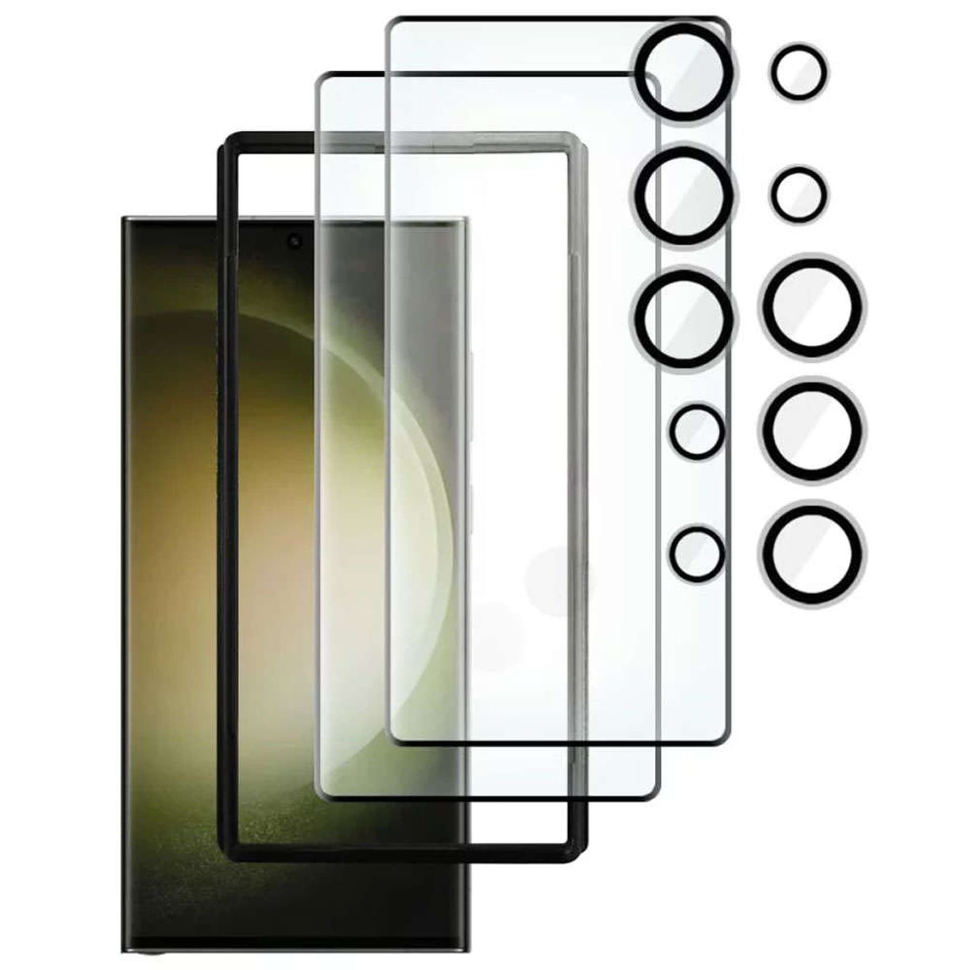 

Szkło Hartowane 2x ekran +2x aparat ESR do Samsung Galaxy S23 Ultra - Protector Set 2-pack Clear