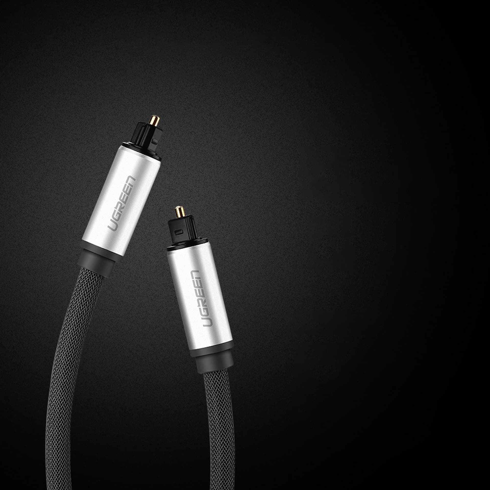 

Kabel optyczny Toslink Audio UGREEN, aluminiowy z oplotem, 3m (srebrny)
