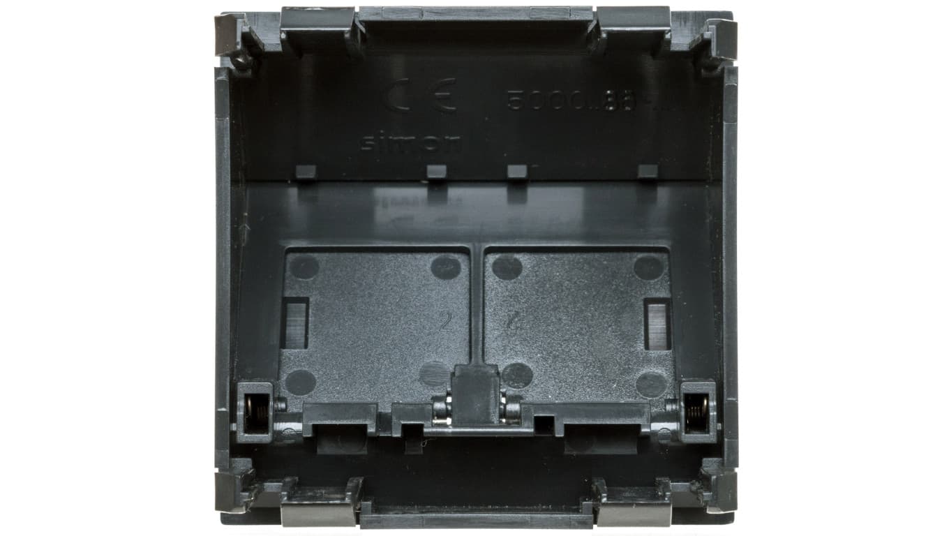 

Simon Connect Płytka S500 2x RJ z osłonami skośna do adapterów MD szary grafit 50000086-038