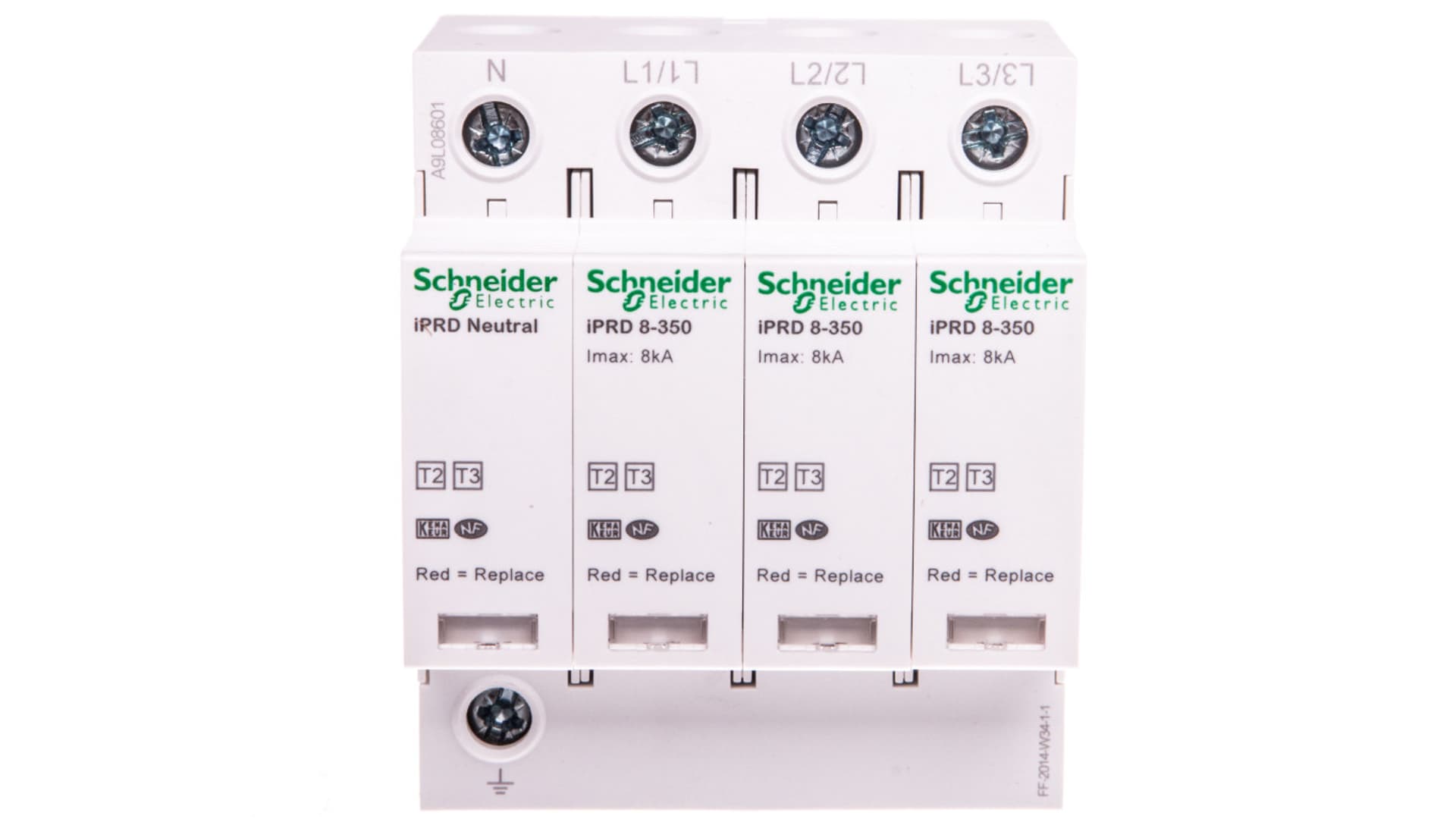

Ogranicznik przepięć typ 2 + typ 3 4P 8kA 1,1kV 350V ze stykiem pomocniczym iPRD A9L08601
