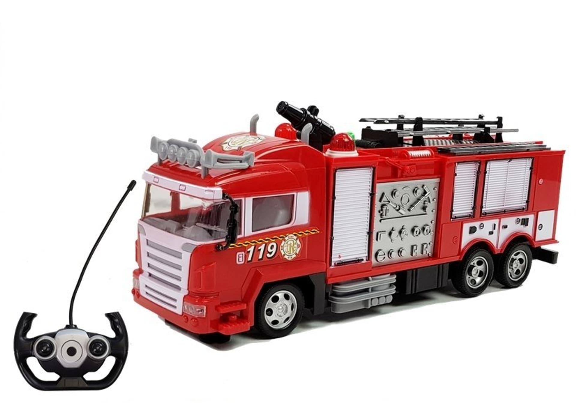 

Wóz Strażacki Straż Pożarna na Radio R/C Zdalnie Sterowany Czerwony