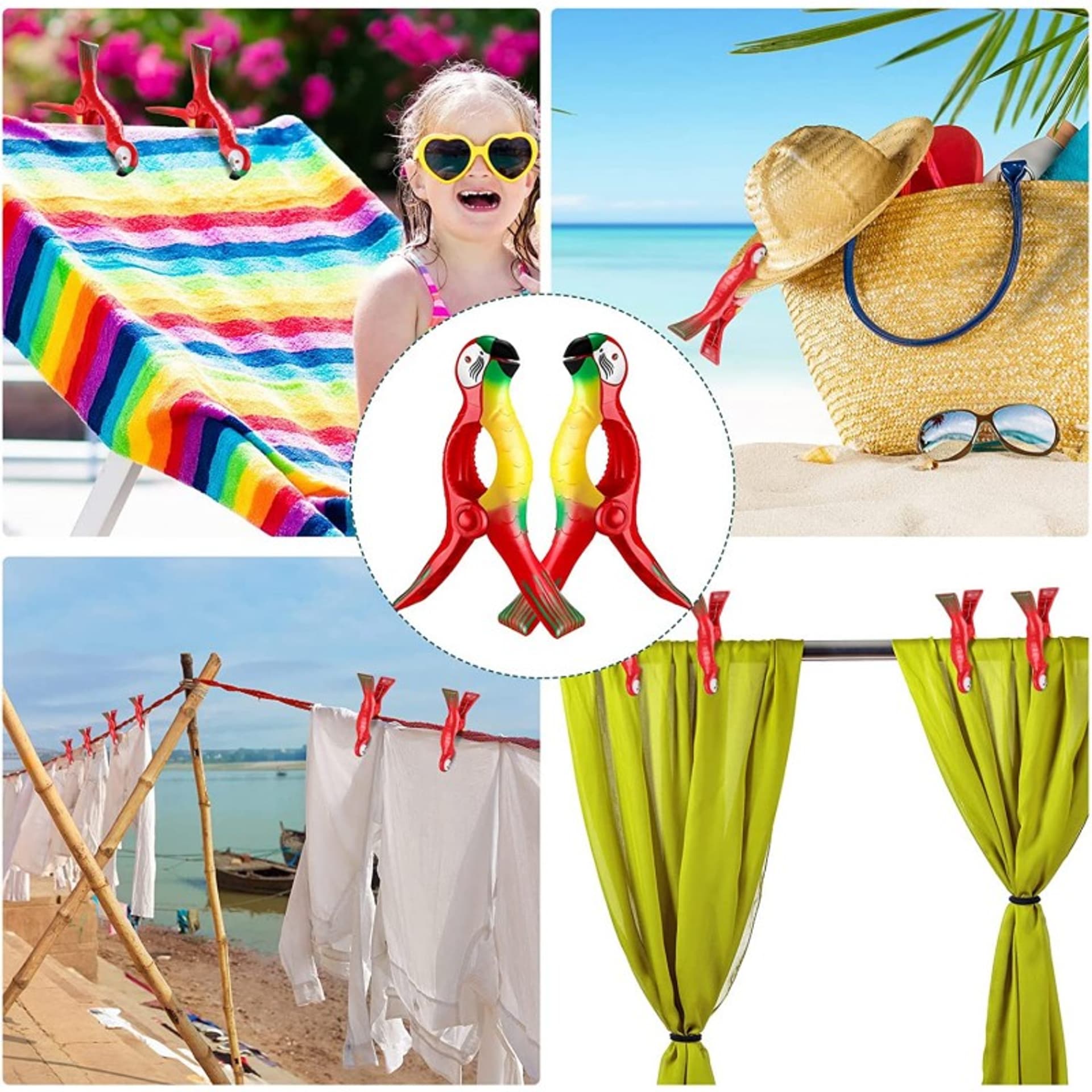 

Klamra do trzymania ręczników Spinka 13 cm na plaże Papuga KLP01 2 szt