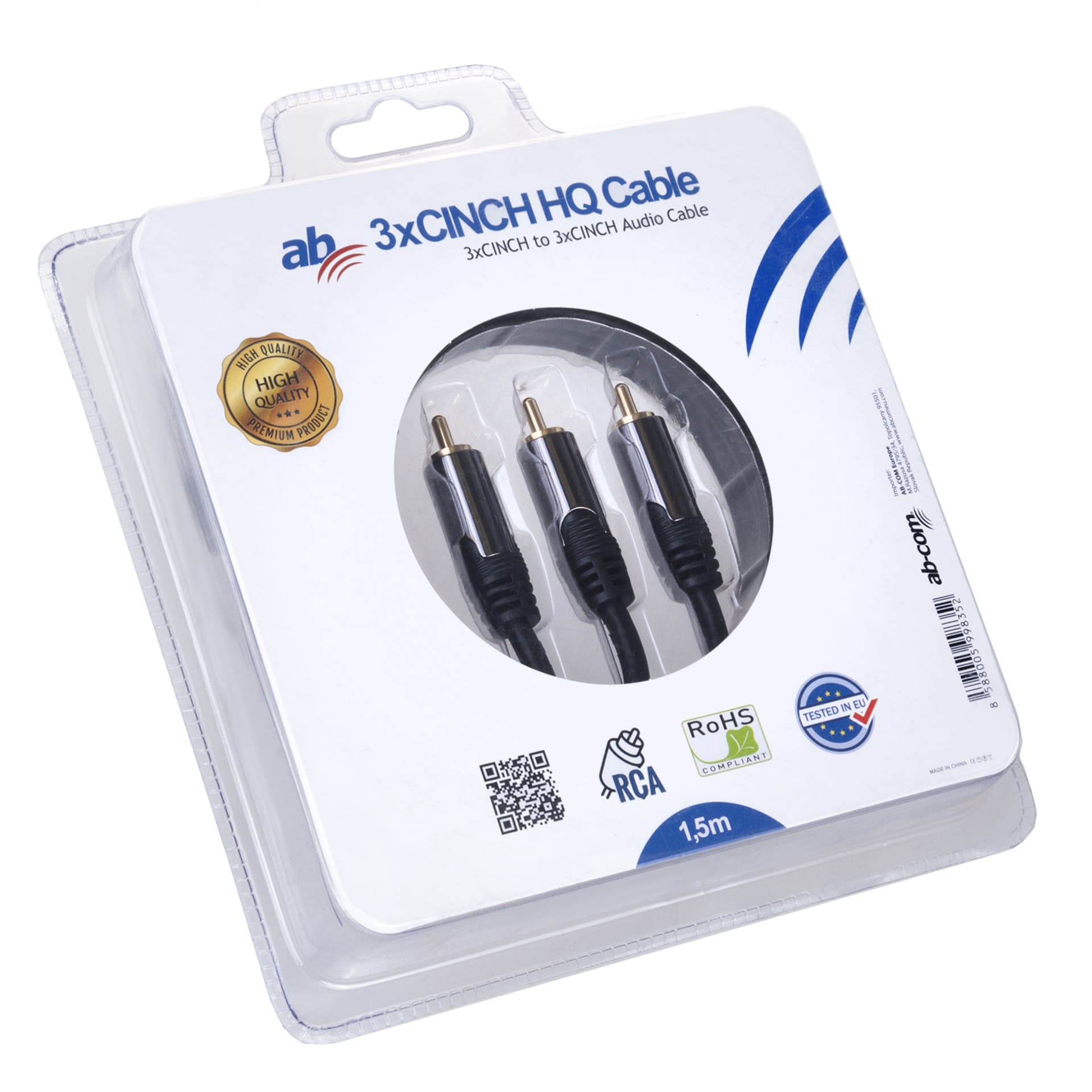 

Kabel AB HQ 3xCINCH 1,5m