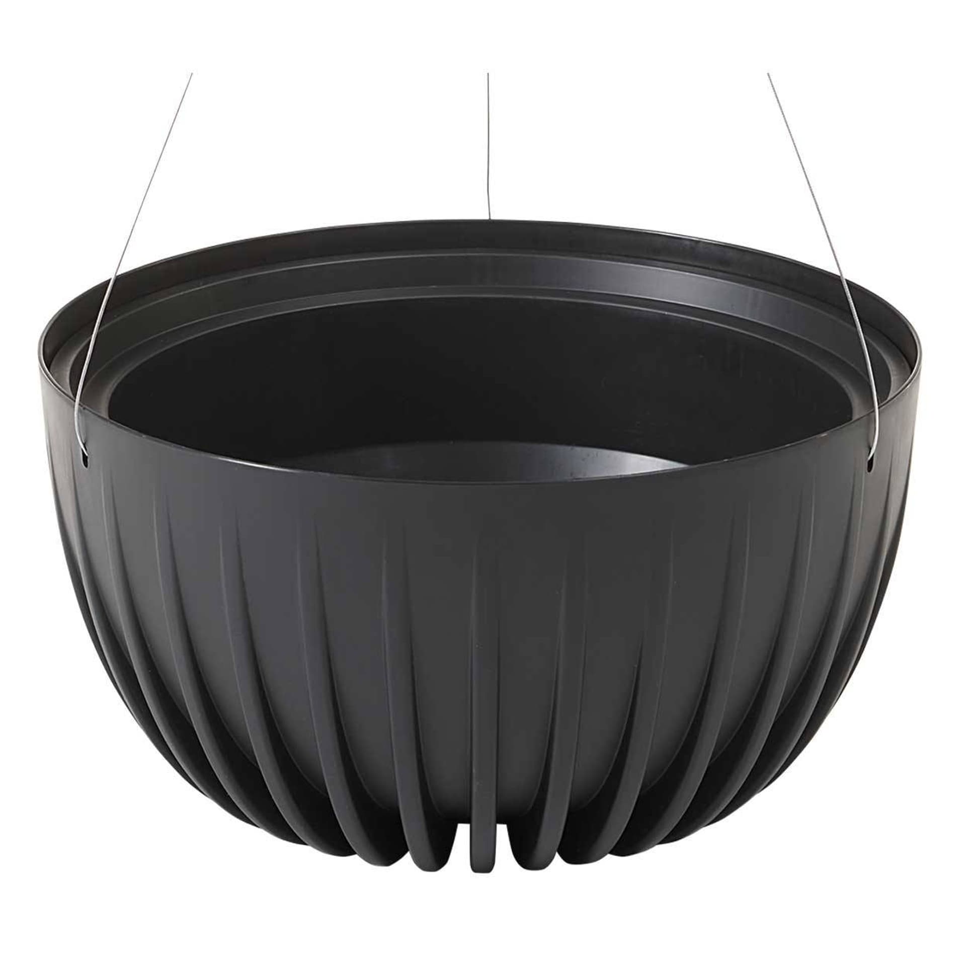 

Donica Stripped ECO recykling wisząca czarna 30xh16 cm