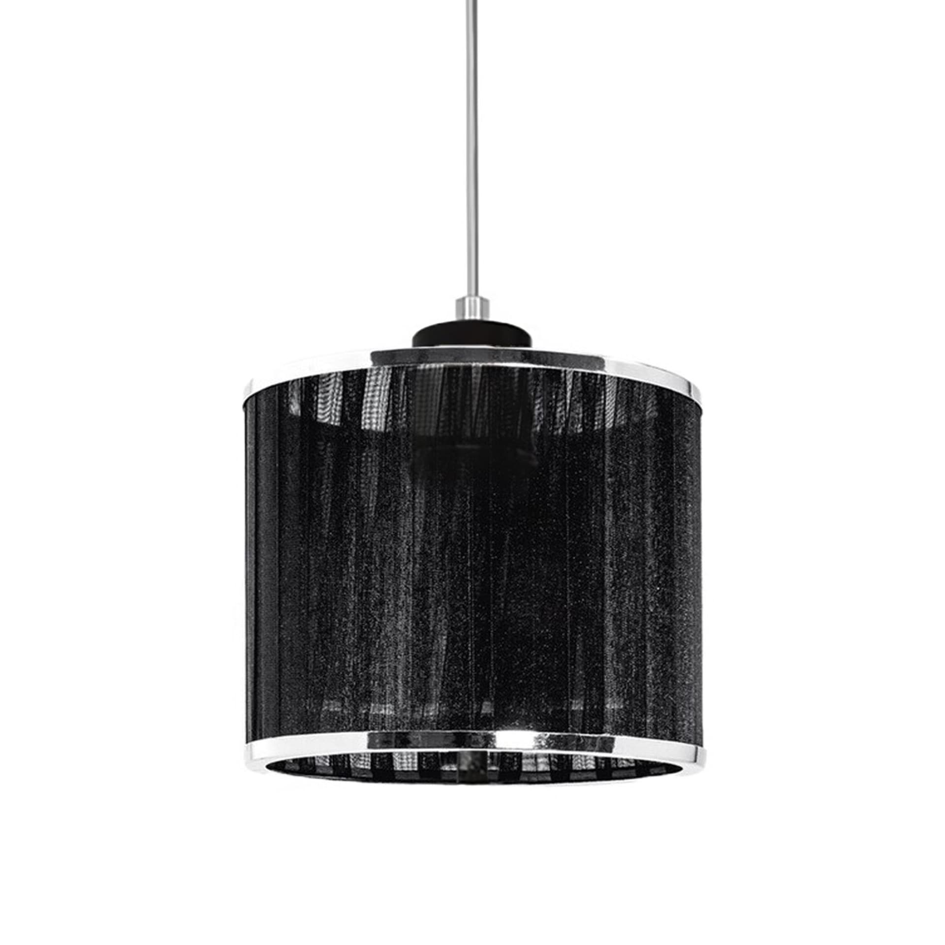 

Anina Lampa Wisząca 1xE14 Max.25 Czarny/Transparentny PVC/Czarny-Chrom