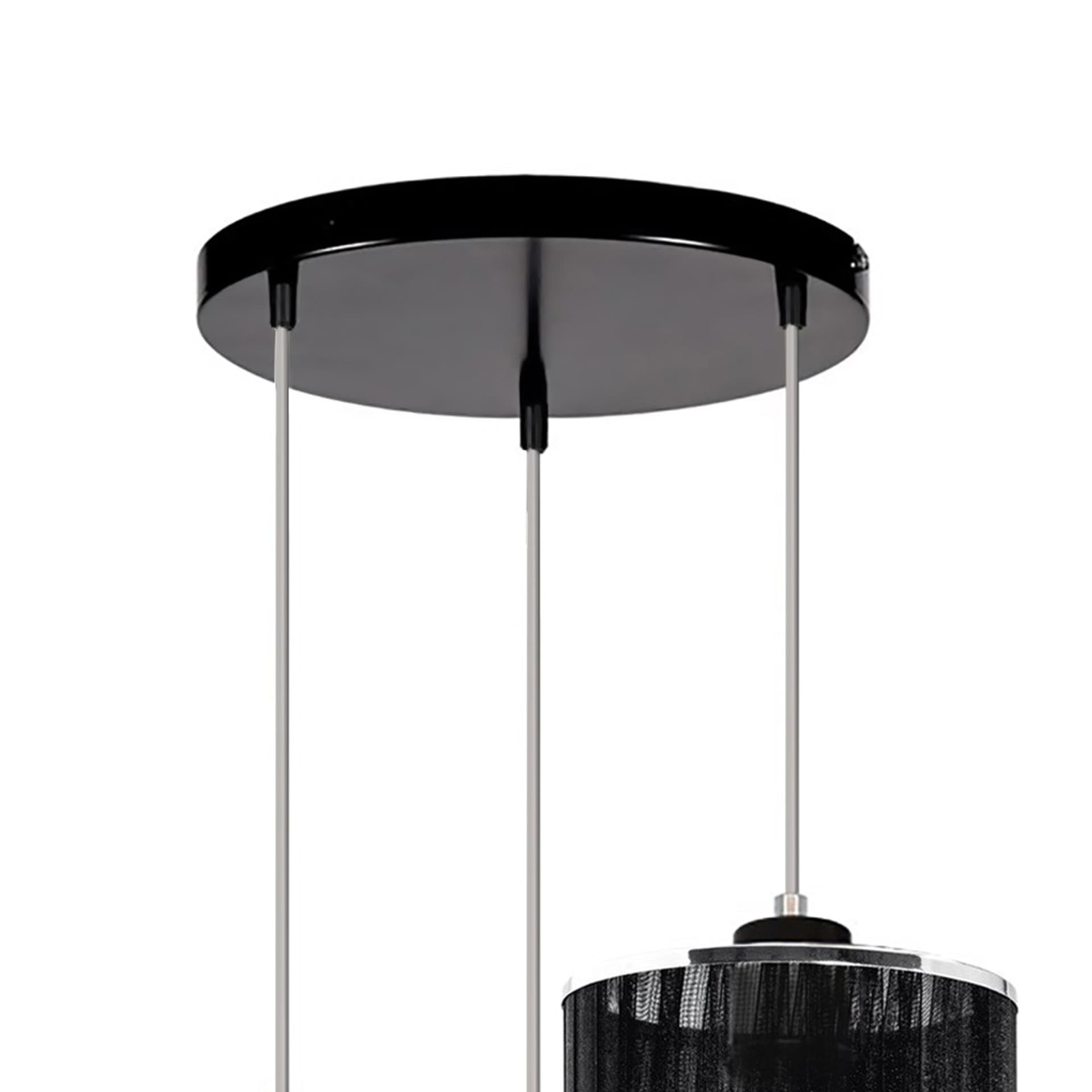 

Anina Lampa Wisząca 3xE14 Max.25 Czarny/Transparentny PVC/Czarny-Chrom v2