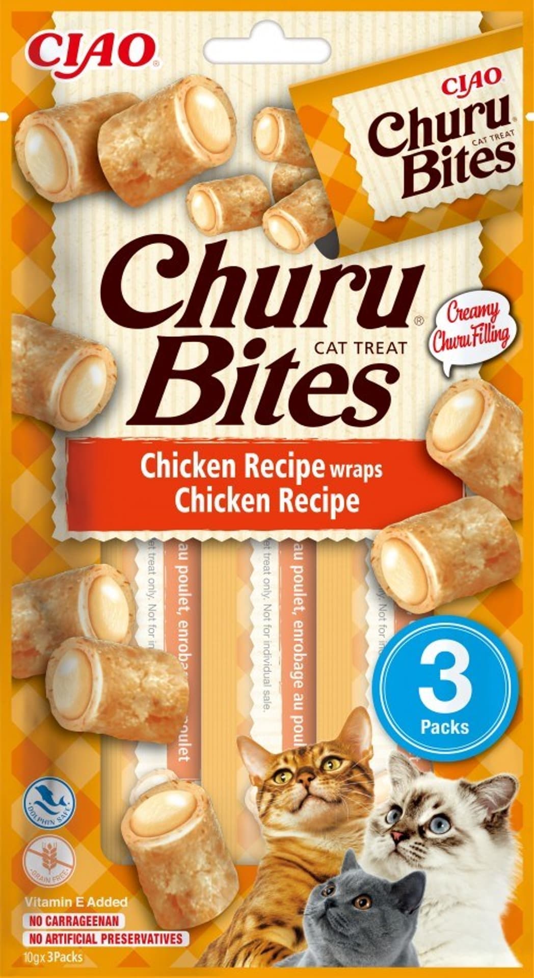 

Przysmak Inaba CHURU BITES Kurczak wrapy dla kota 3x10g