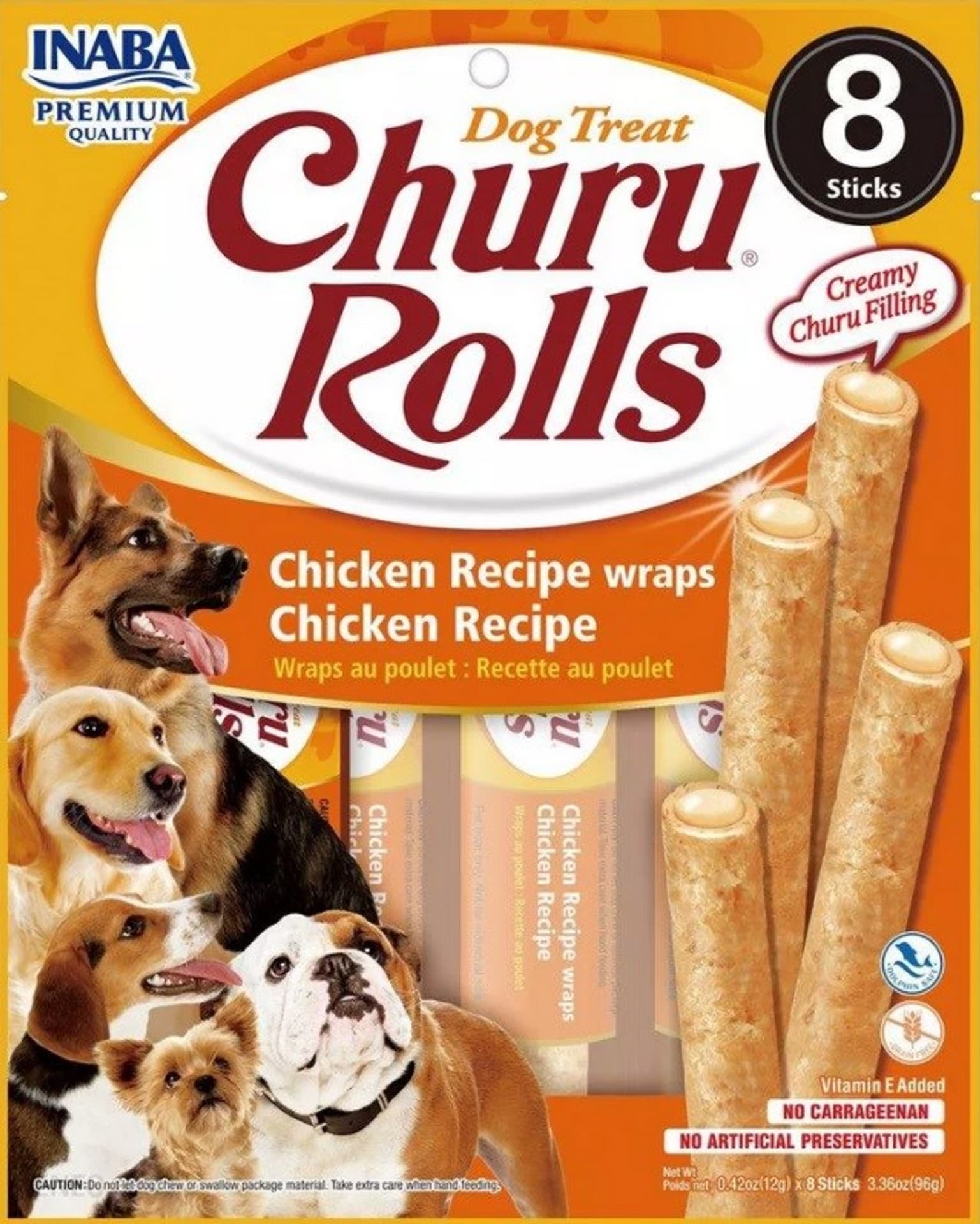 

Przysmak Inaba CHURU ROLLS Kurczak wrapy dla psa 8x12g