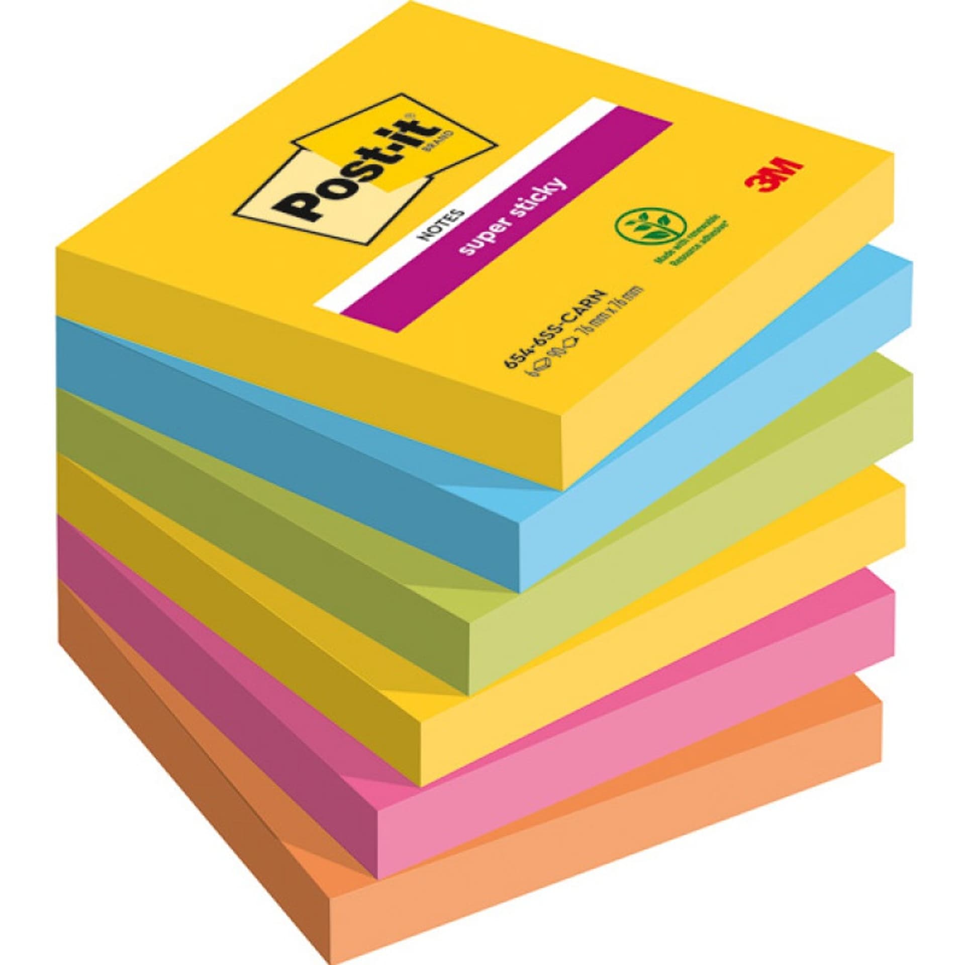 

Bloczek 76x76mm 654-SS-VP24COL-EU 3M