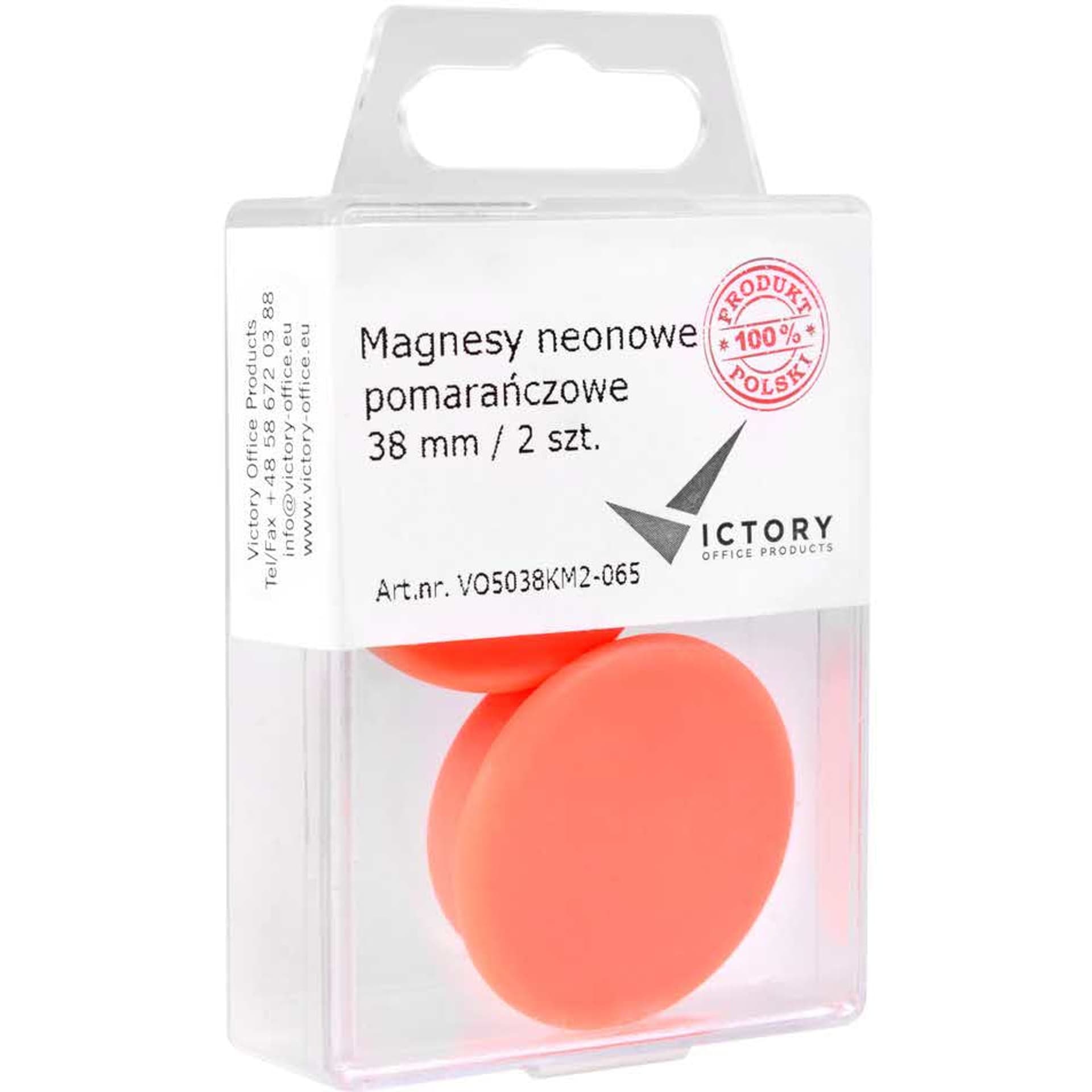 

Magnesy neonowe pomarańczowe 38mm (2szt.) 5038KM2-065 VICTORY, 2szt.) 5038km2-065 victor