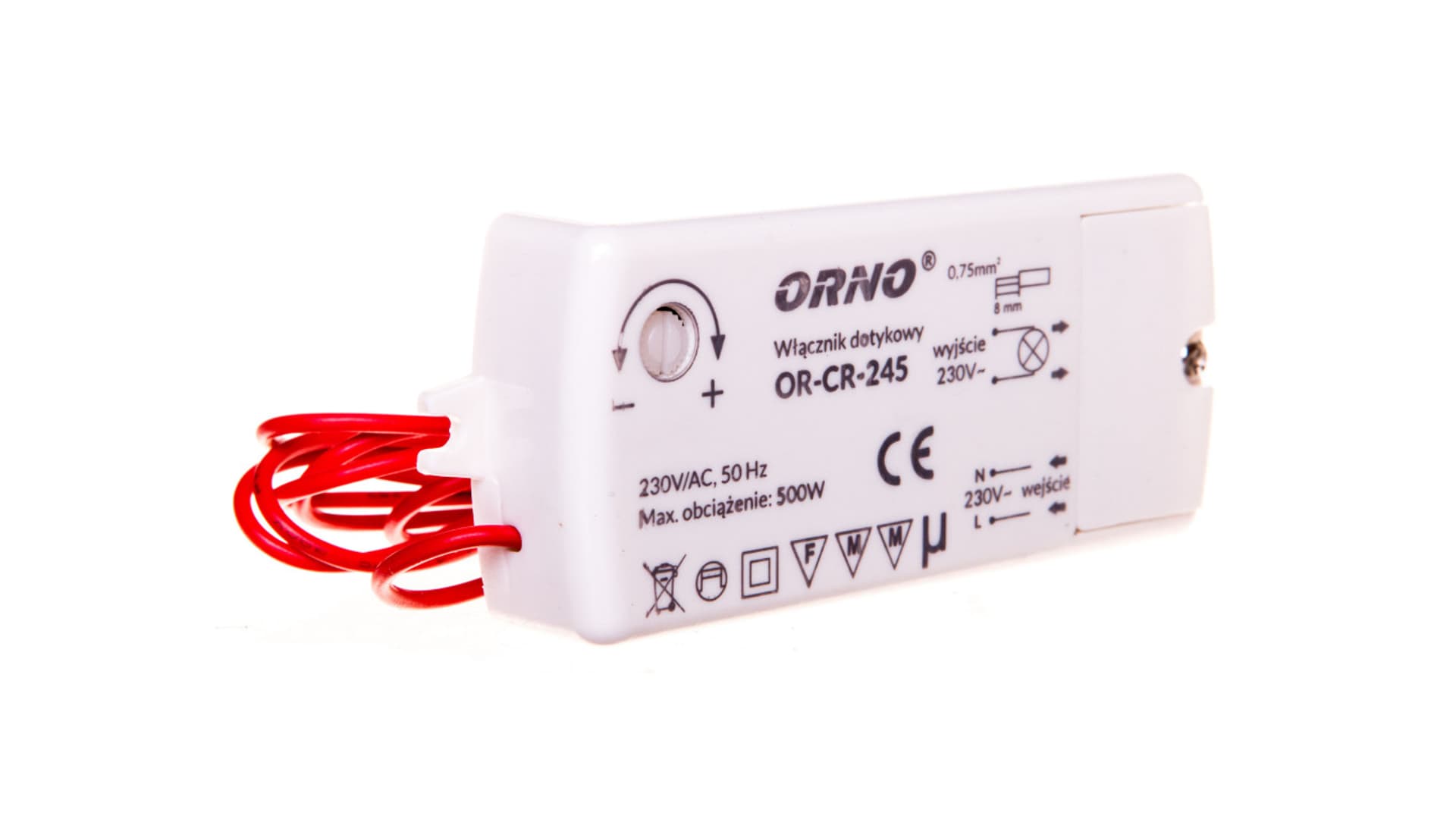 

Włącznik dotykowy, IP20, 500W
