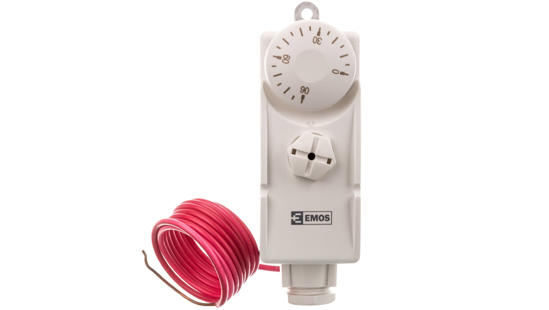 

Termostat ręczny z czujnikiem T80F 0-90C 16A 230V biały P5682