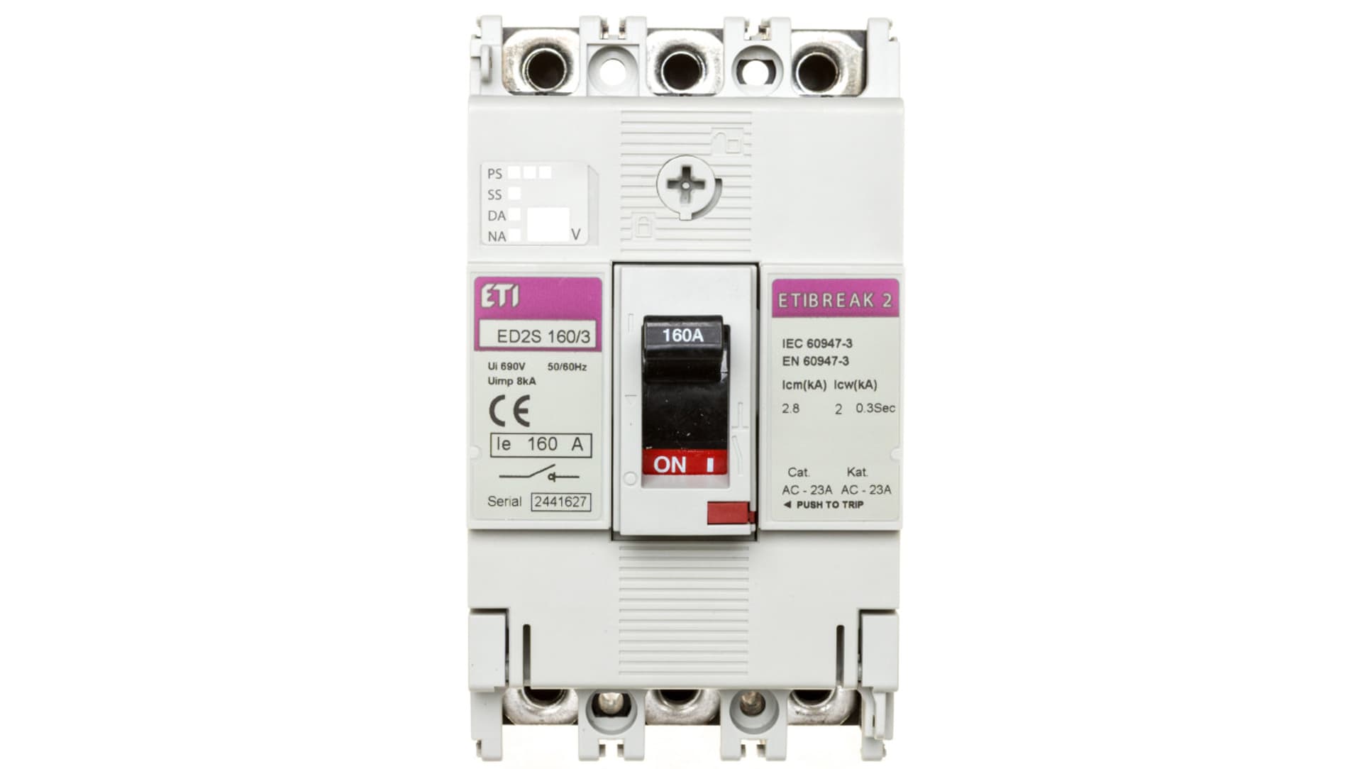 

Rozłącznik izolacyjny 3P 160A 2,8kA ED2S 160/3 004671281