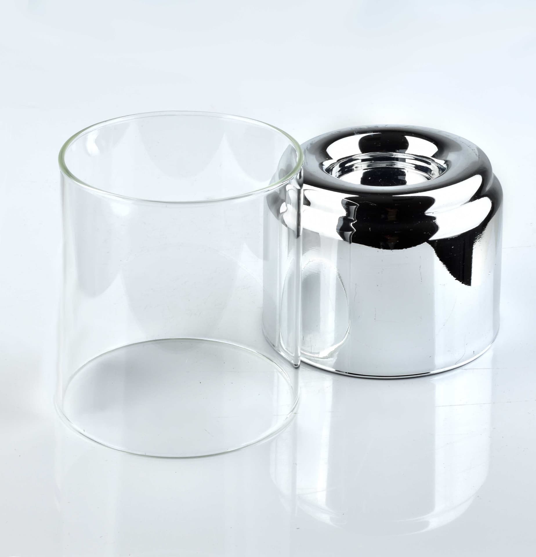 

RITA SR Świecznik 9x16cm szklany z kloszem