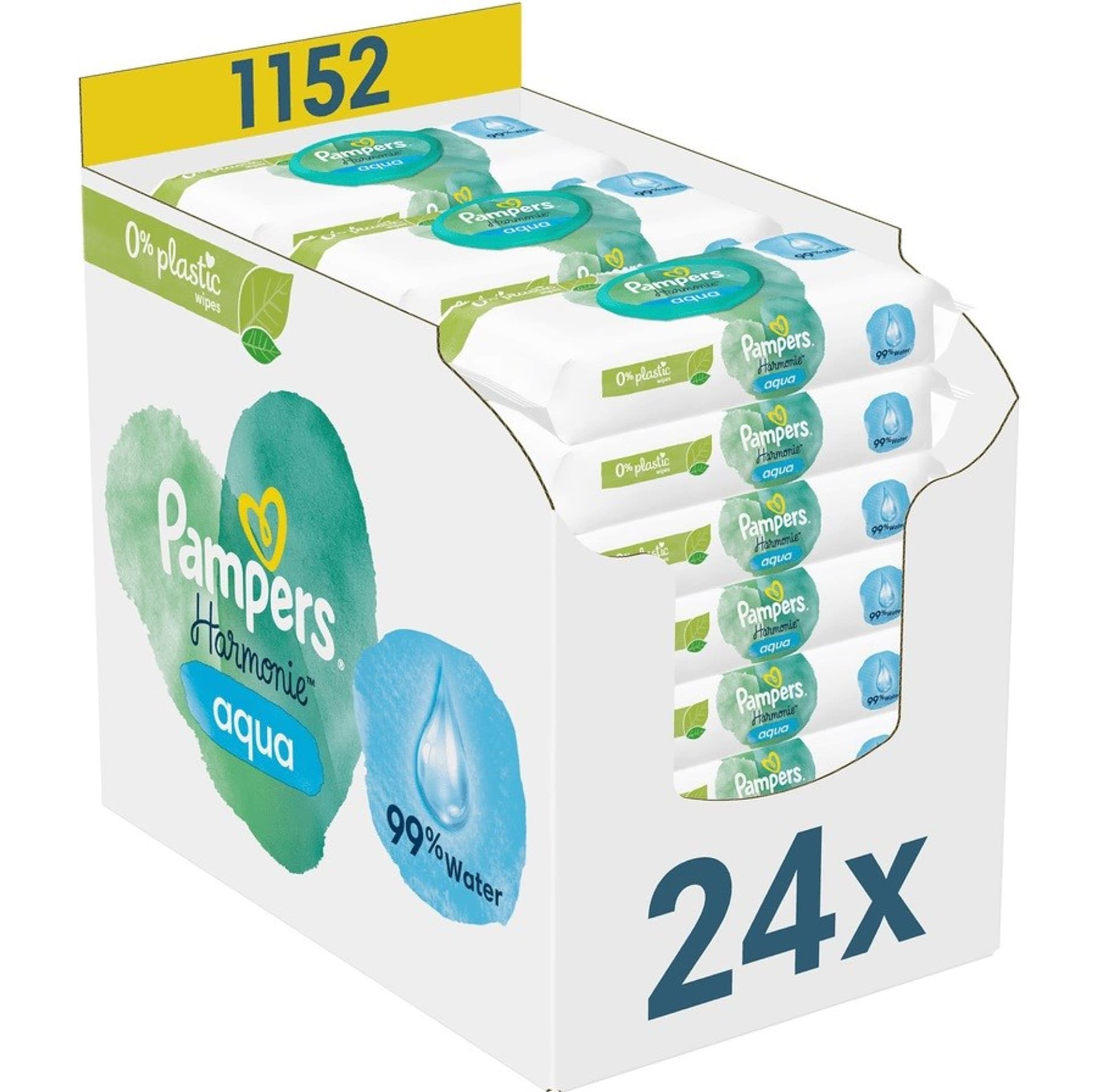 

Chusteczki nawilżane PAMPERS Harmonie Plastic-Free 24x48szt